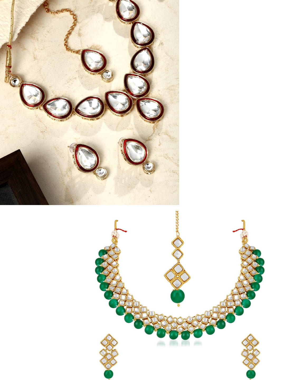     			Asmitta Jewellery Multi Color Alloy Necklace Set ( Pack of 2 )