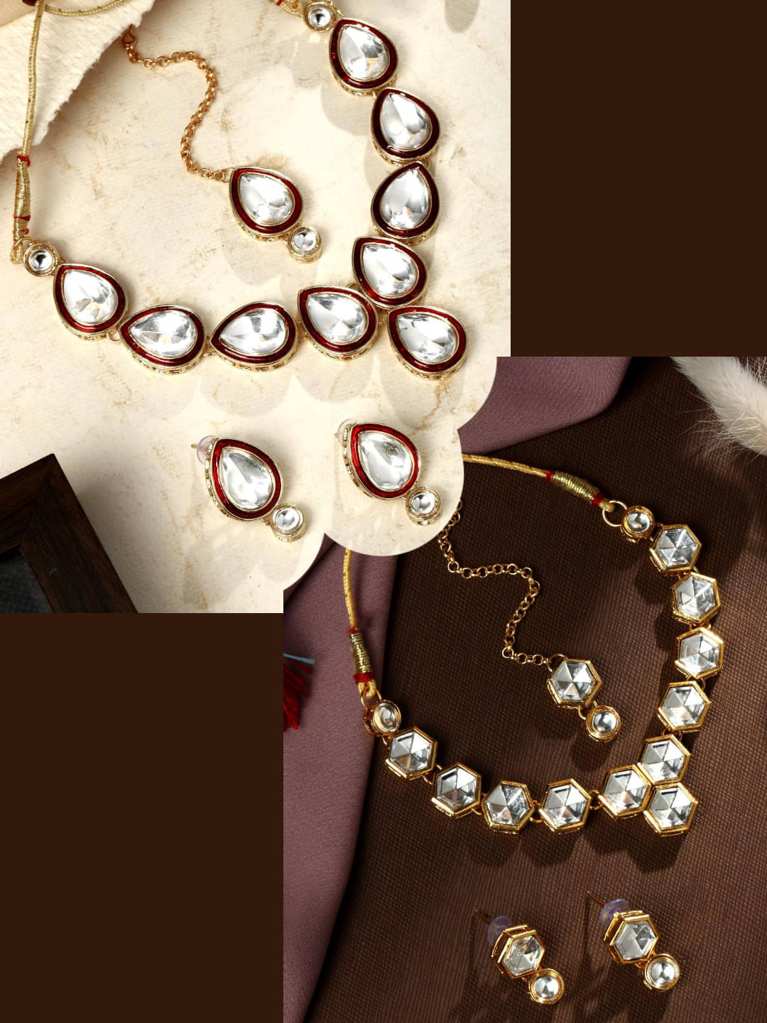     			Asmitta Jewellery Multi Color Alloy Necklace Set ( Pack of 2 )