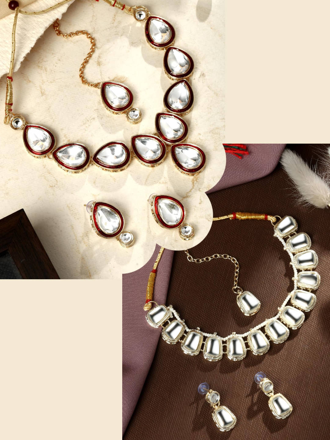 Asmitta Jewellery Multi Color Alloy Necklace Set ( Pack of 2 ) Asmitta Jewellery Multi Color Alloy Necklace Set ( Pack of 2 )