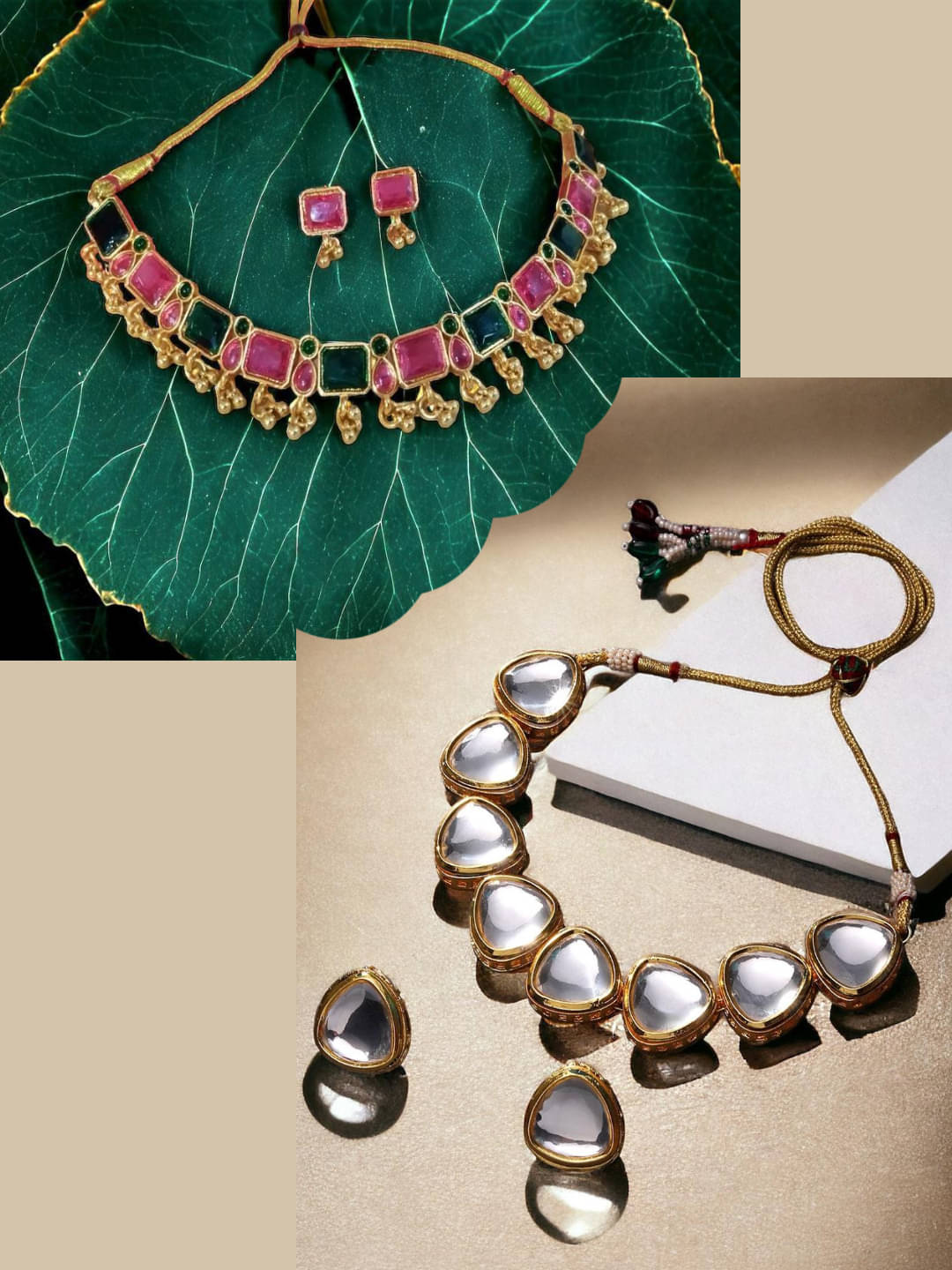Asmitta Jewellery Multi Color Alloy Necklace Set ( Pack of 2 ) Asmitta Jewellery Multi Color Alloy Necklace Set ( Pack of 2 )