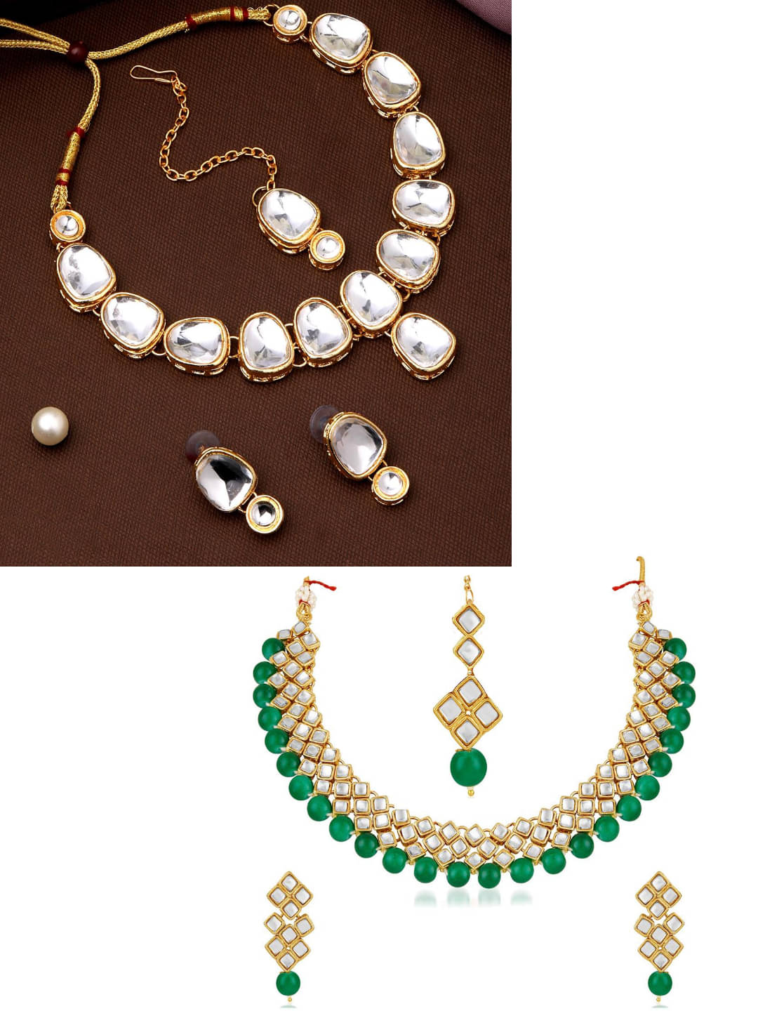     			Asmitta Jewellery Multi Color Alloy Necklace Set ( Pack of 2 )