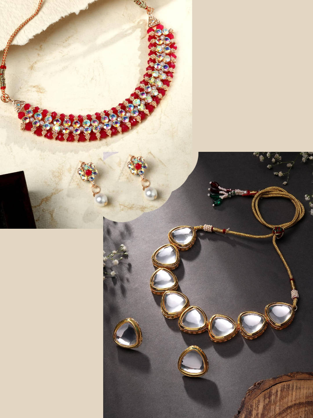 Asmitta Jewellery Multi Color Alloy Necklace Set ( Pack of 2 ) Asmitta Jewellery Multi Color Alloy Necklace Set ( Pack of 2 )