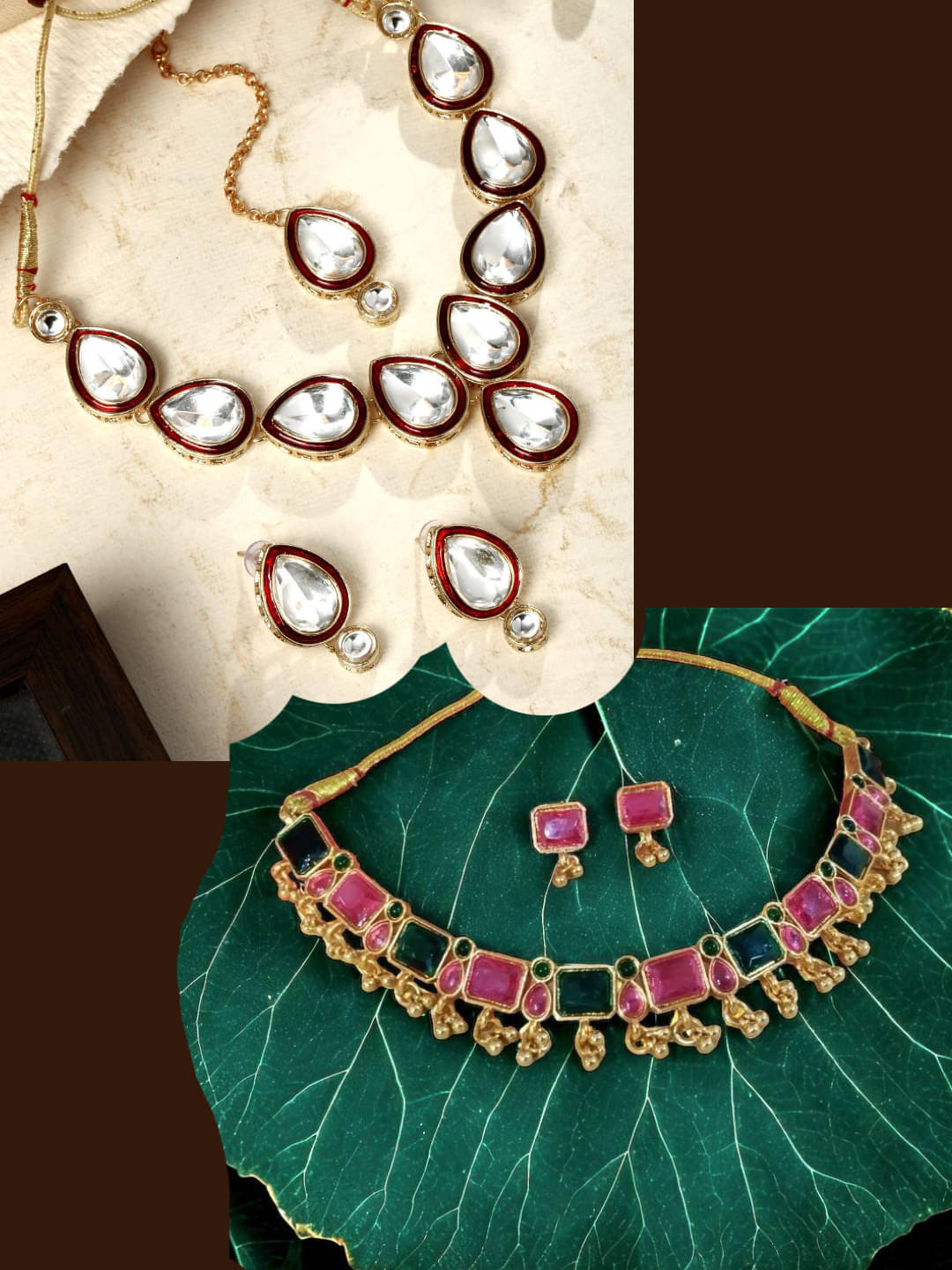 Asmitta Jewellery Multi Color Alloy Necklace Set ( Pack of 2 ) Asmitta Jewellery Multi Color Alloy Necklace Set ( Pack of 2 )