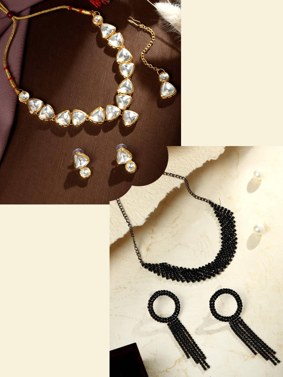 Asmitta Jewellery Multi Color Alloy Necklace Set ( Pack of 2 ) Asmitta Jewellery Multi Color Alloy Necklace Set ( Pack of 2 )