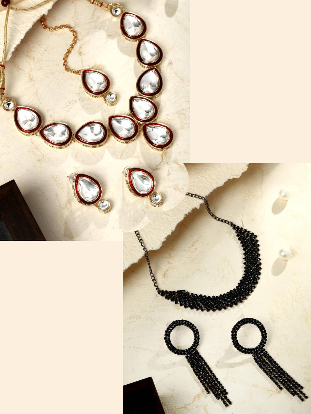 Asmitta Jewellery Multi Color Alloy Necklace Set ( Pack of 2 ) Asmitta Jewellery Multi Color Alloy Necklace Set ( Pack of 2 )