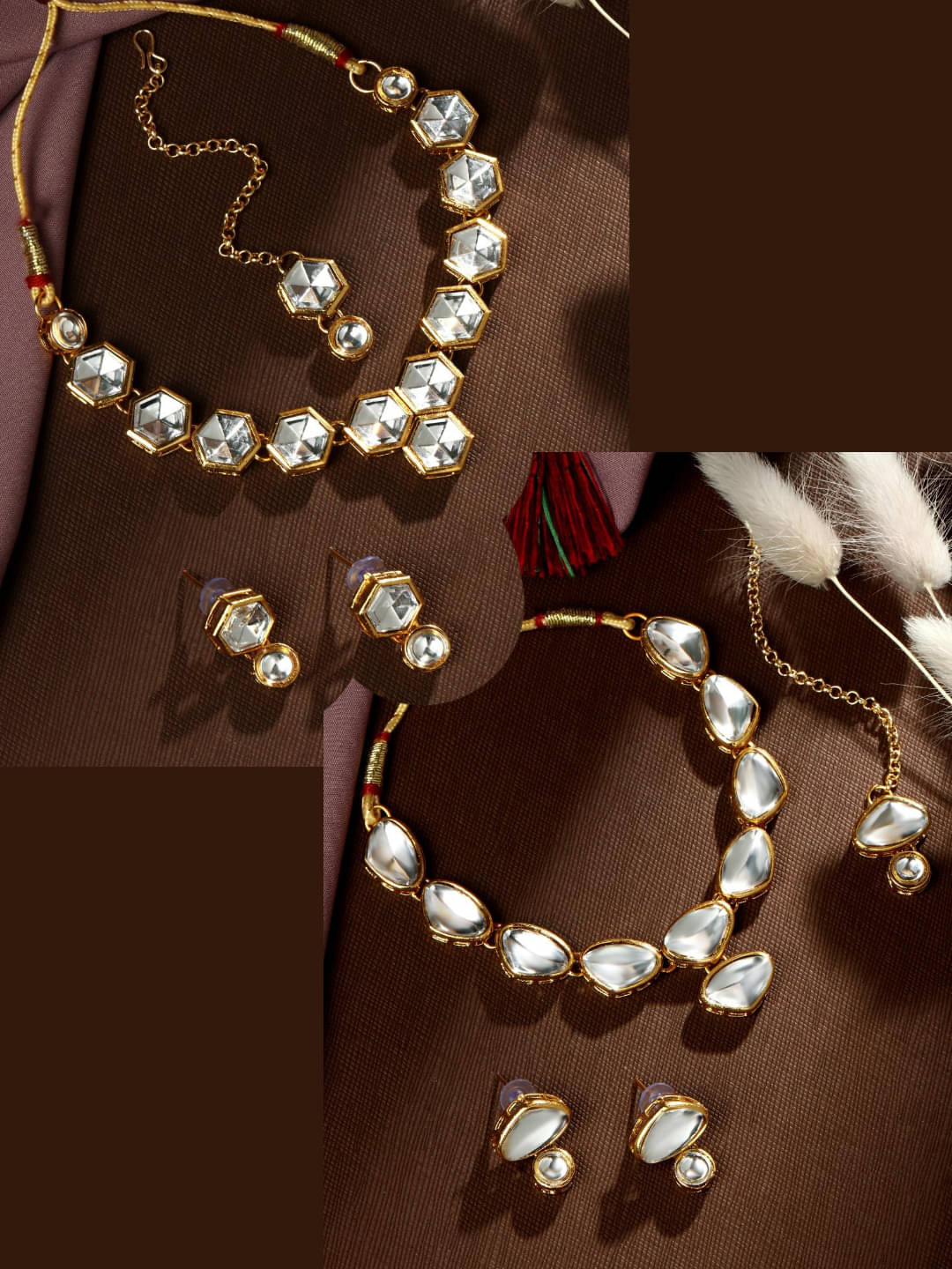 Asmitta Jewellery Multi Color Alloy Necklace Set ( Pack of 2 ) Asmitta Jewellery Multi Color Alloy Necklace Set ( Pack of 2 )