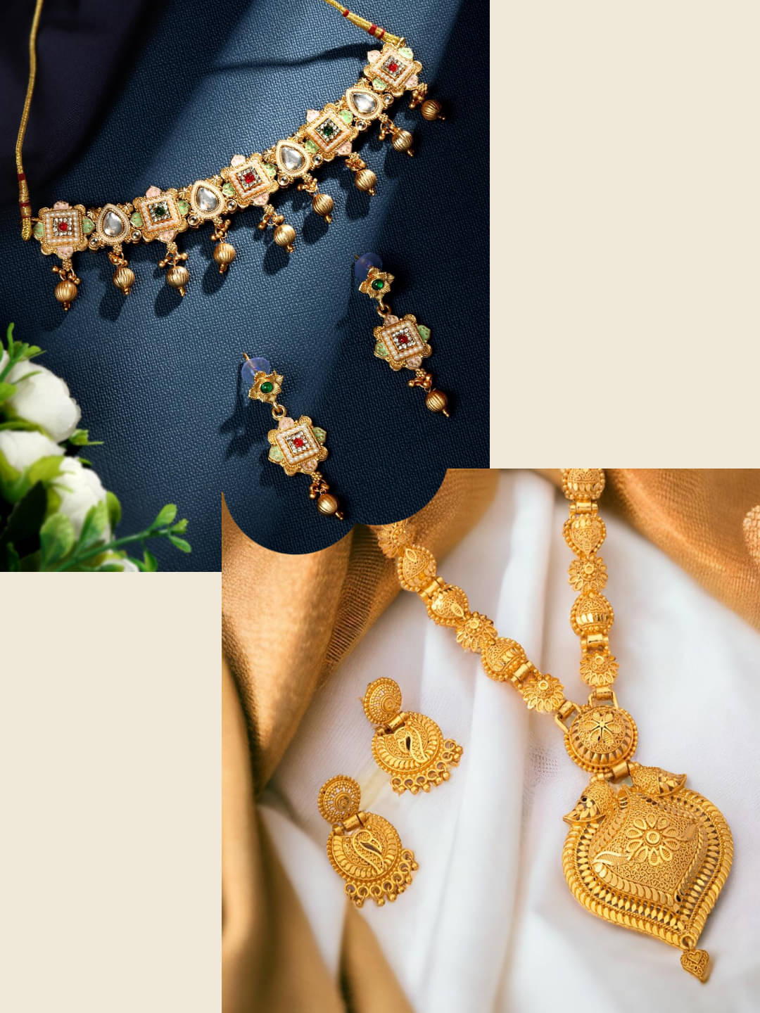 Asmitta Jewellery Multi Color Alloy Necklace Set ( Pack of 2 ) Asmitta Jewellery Multi Color Alloy Necklace Set ( Pack of 2 )