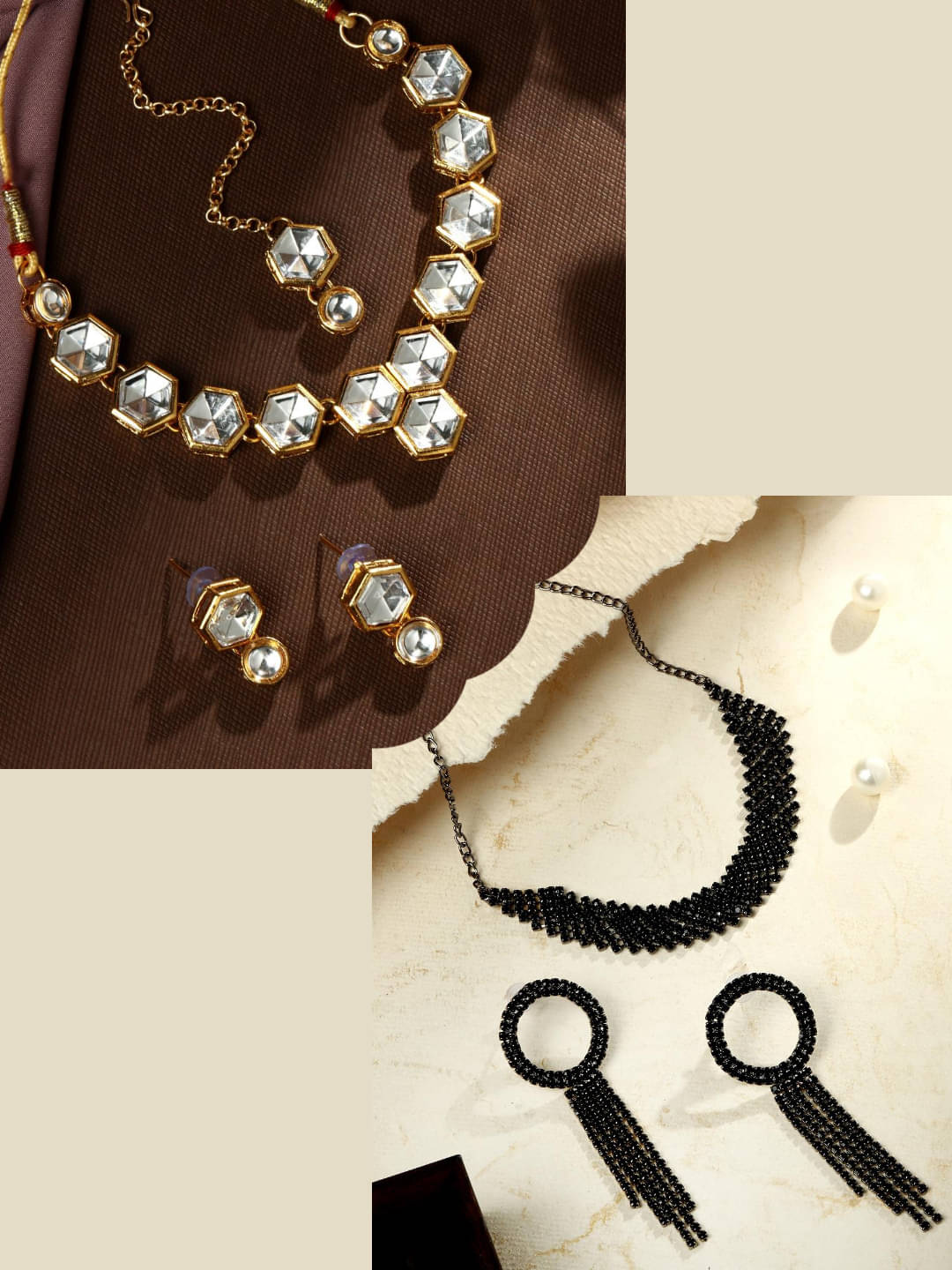     			Asmitta Jewellery Multi Color Alloy Necklace Set ( Pack of 2 )
