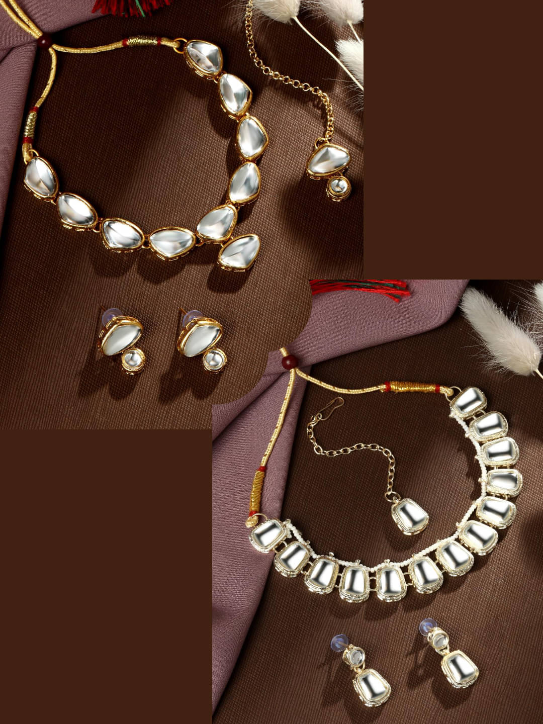     			Asmitta Jewellery Multi Color Alloy Necklace Set ( Pack of 2 )