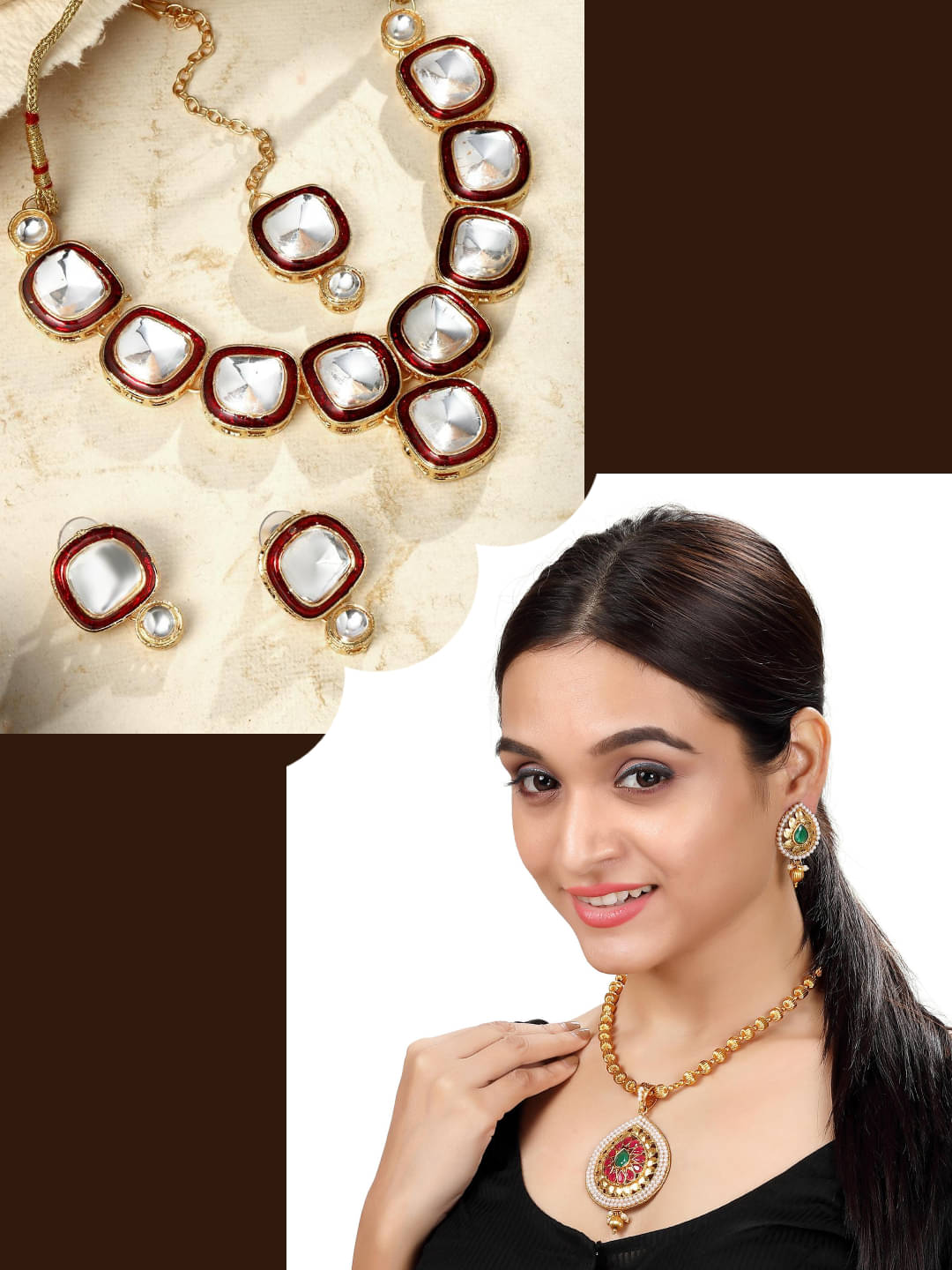 Asmitta Jewellery Multi Color Alloy Necklace Set ( Pack of 2 ) Asmitta Jewellery Multi Color Alloy Necklace Set ( Pack of 2 )