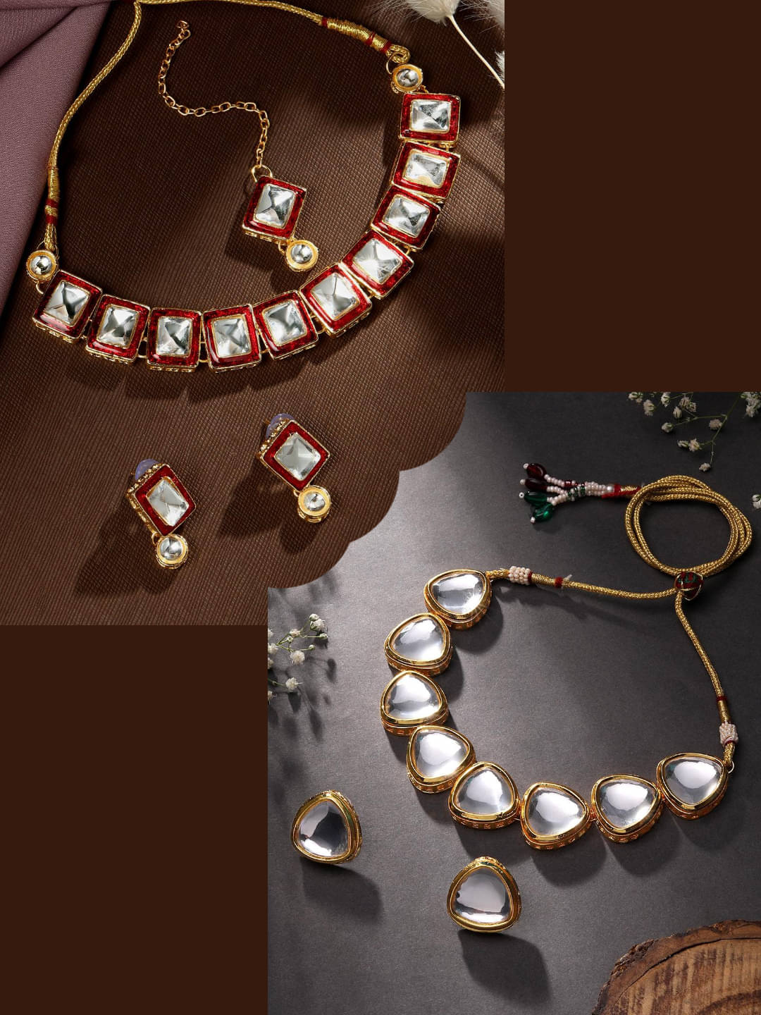     			Asmitta Jewellery Multi Color Alloy Necklace Set ( Pack of 2 )