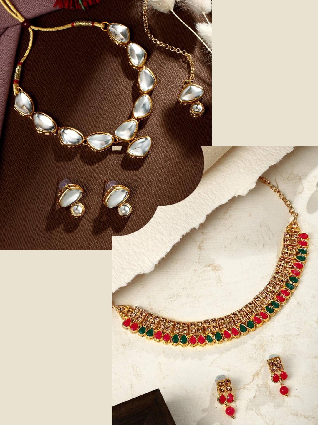 Asmitta Jewellery Multi Color Alloy Necklace Set ( Pack of 2 ) Asmitta Jewellery Multi Color Alloy Necklace Set ( Pack of 2 )
