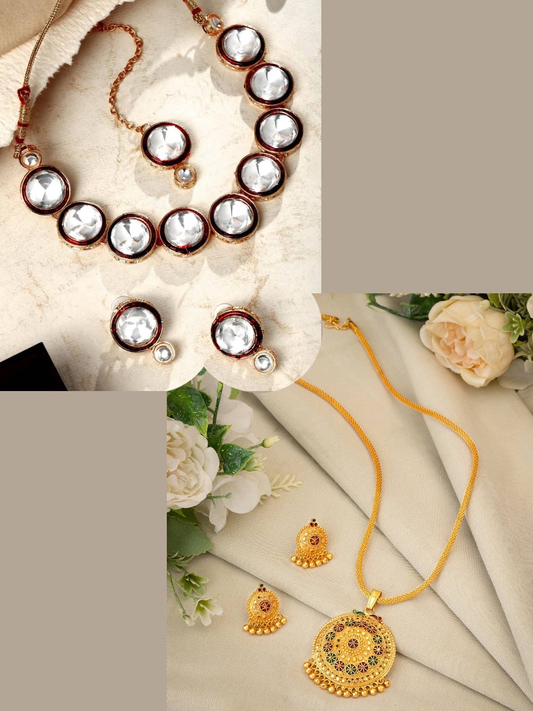     			Asmitta Jewellery Multi Color Alloy Necklace Set ( Pack of 2 )