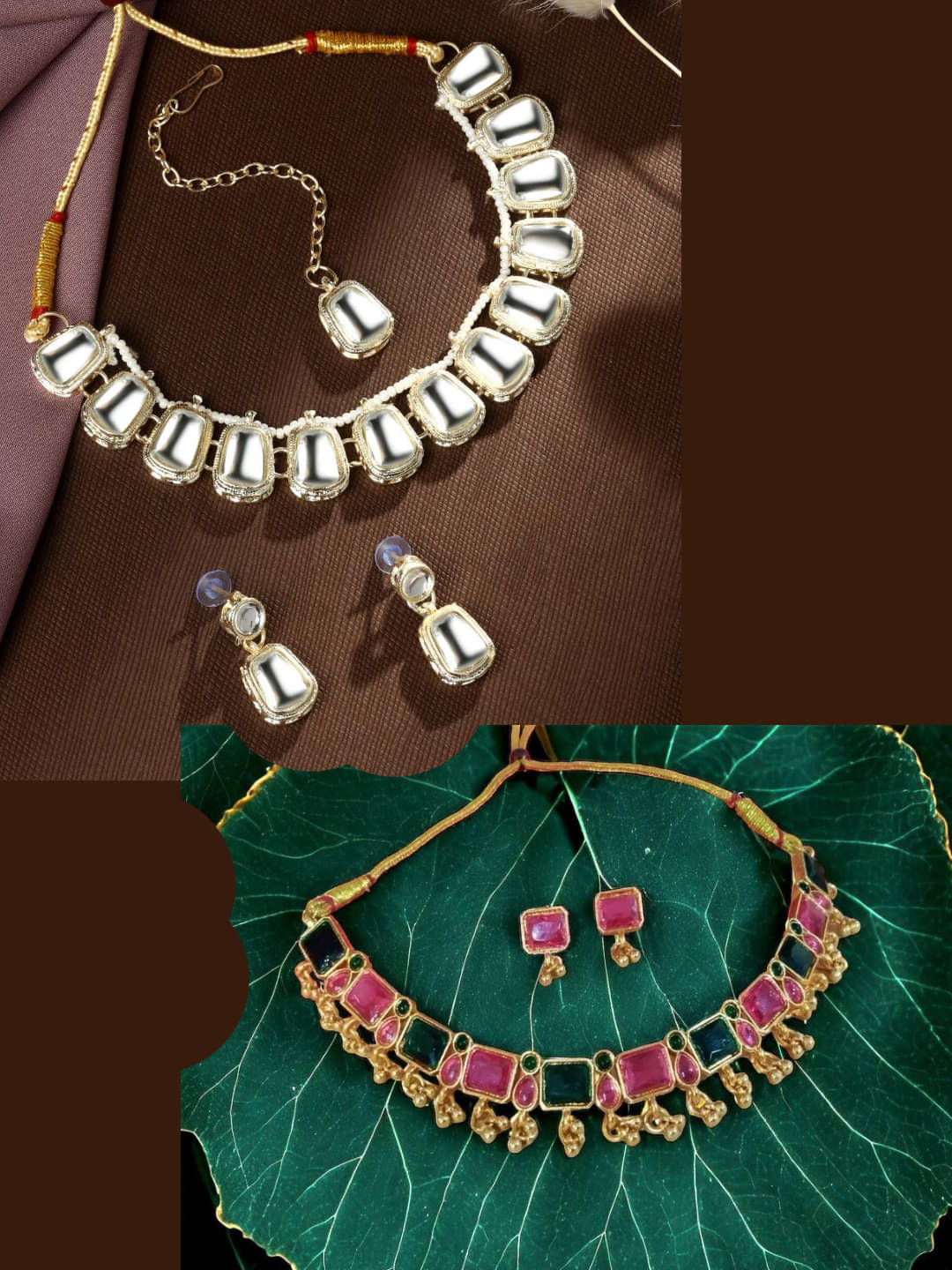 Asmitta Jewellery Multi Color Alloy Necklace Set ( Pack of 2 ) Asmitta Jewellery Multi Color Alloy Necklace Set ( Pack of 2 )
