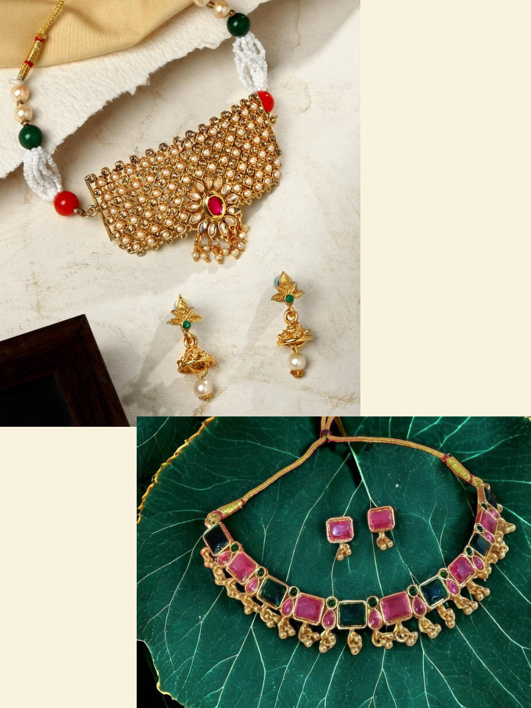 Asmitta Jewellery Multi Color Alloy Necklace Set ( Pack of 2 ) Asmitta Jewellery Multi Color Alloy Necklace Set ( Pack of 2 )