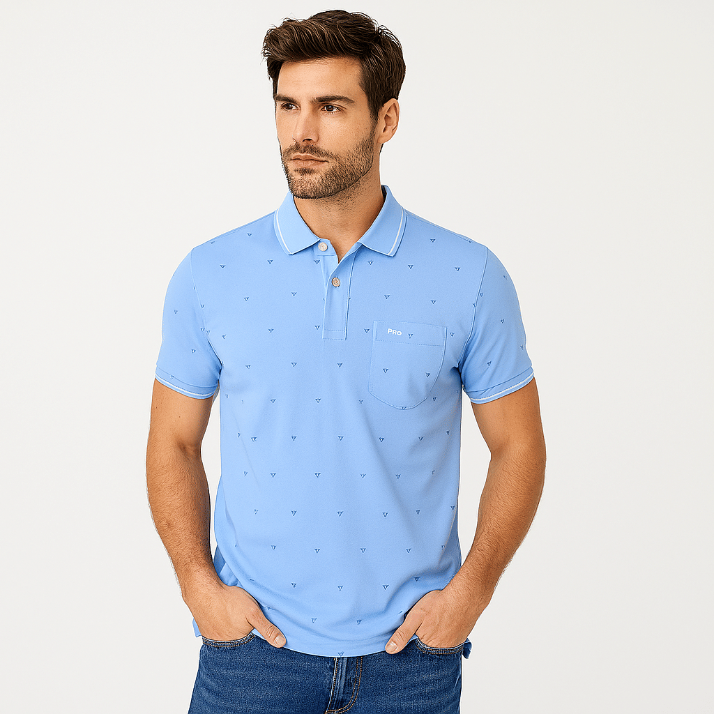 Camry faith Men Cotton Blend Regular Fit Solid Polo T Shirt ( Light Blue )     			Camry faith Men Cotton Blend Regular Fit Solid Polo T Shirt ( Light Blue )