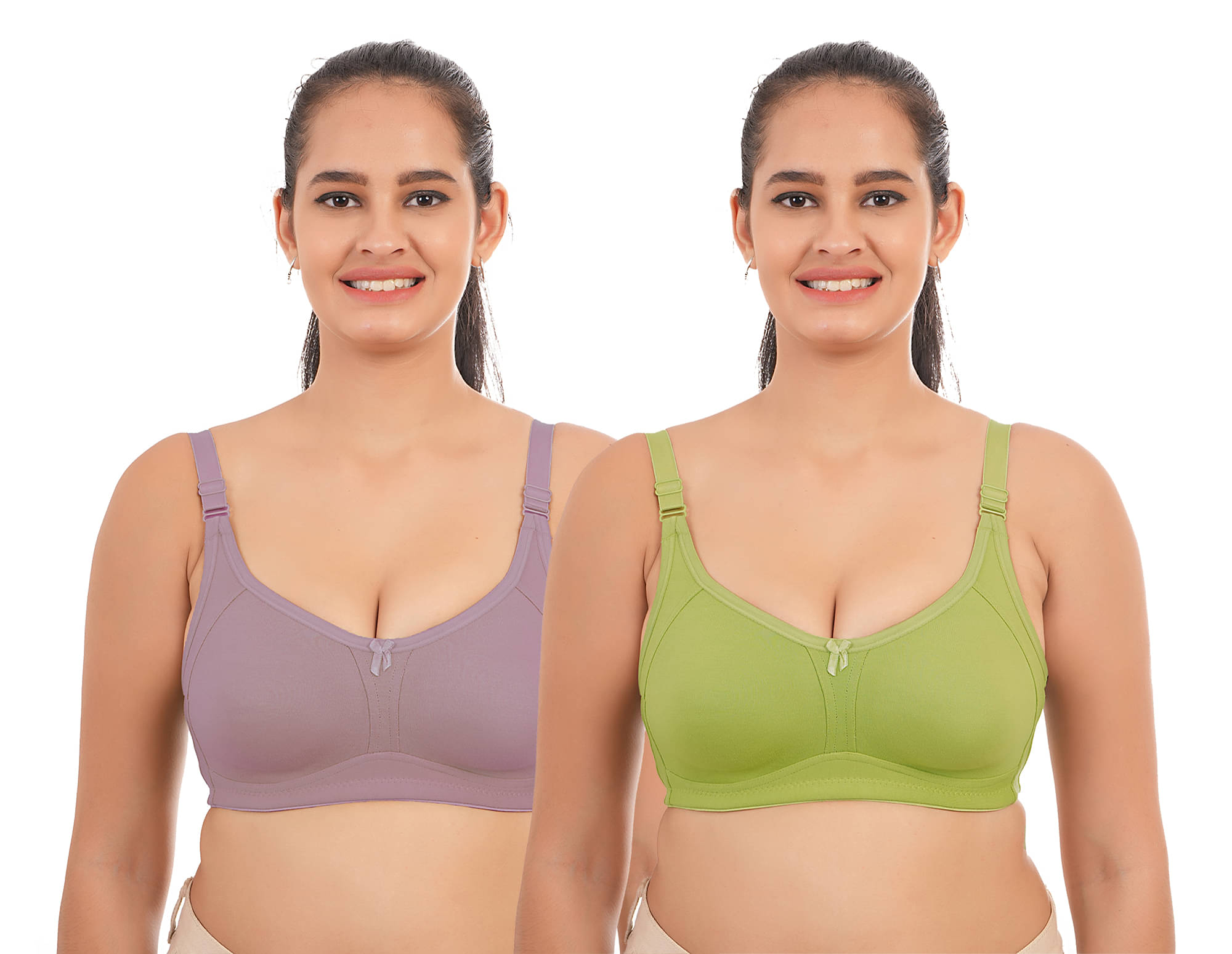     			Elina Pack of 2 Cotton Lightly Padded Minimizer Bra For Women ( Multicolor )