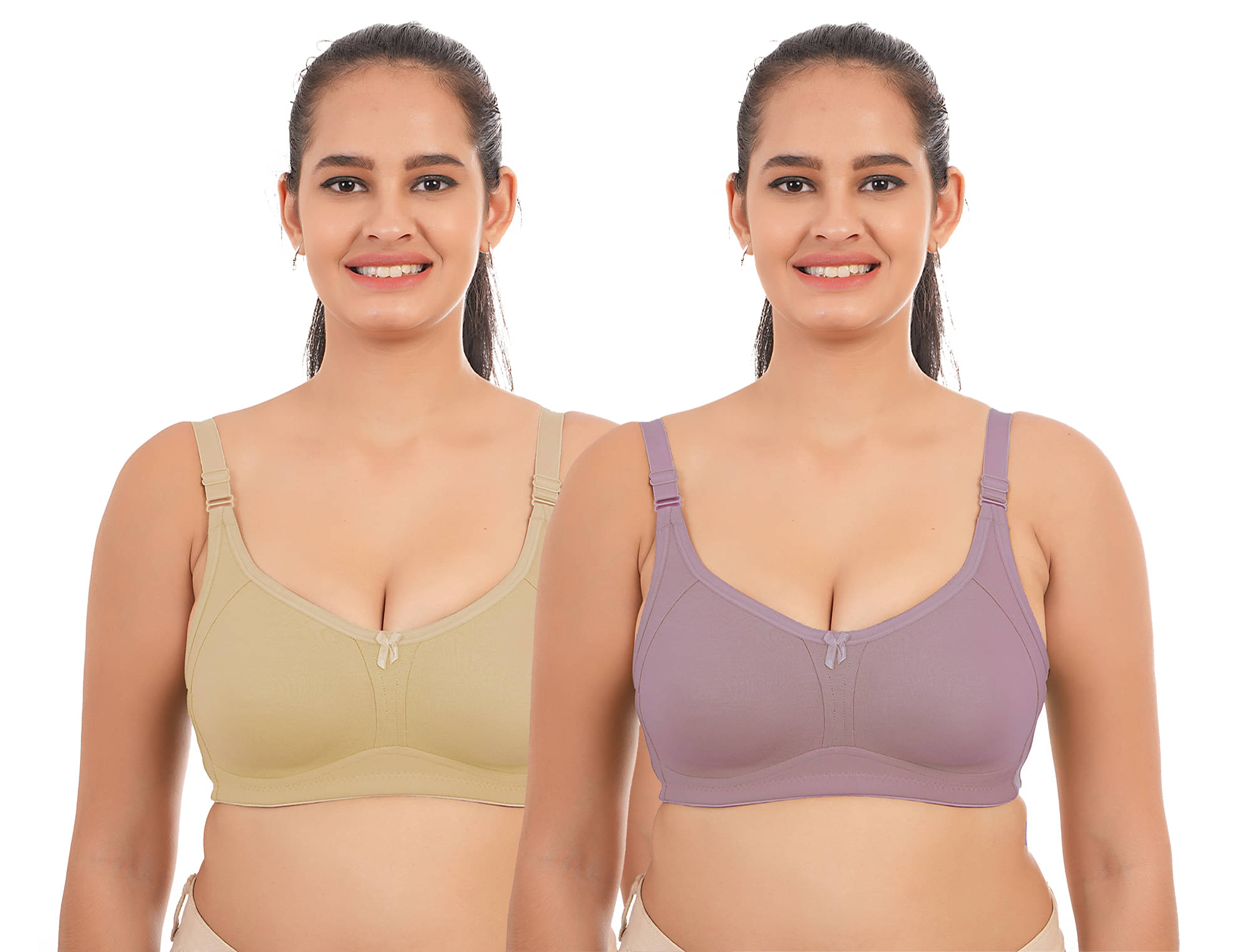     			Elina Pack of 2 Cotton Lightly Padded Minimizer Bra For Women ( Multicolor )