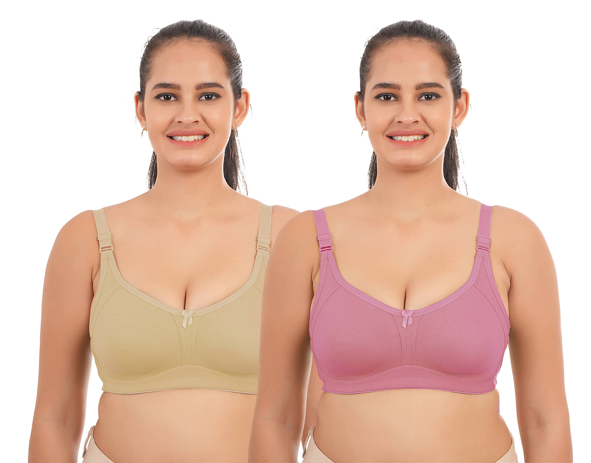     			Elina Pack of 2 Cotton Lightly Padded Minimizer Bra For Women ( Multicolor )