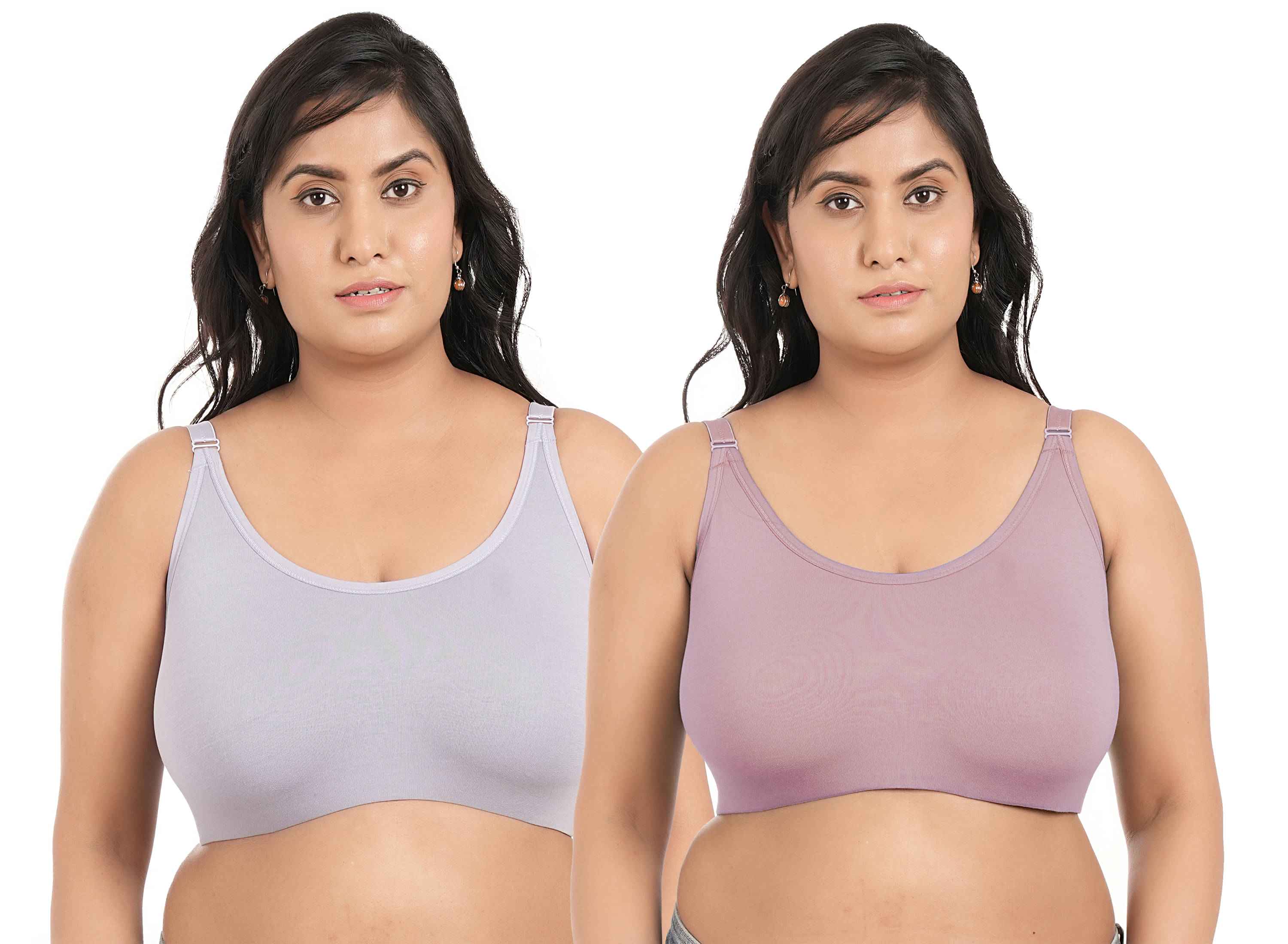 Elina Pack of 2 Cotton Non Padded Minimizer Bra For Women ( Multicolor ) Elina Pack of 2 Cotton Non Padded Minimizer Bra For Women ( Multicolor )