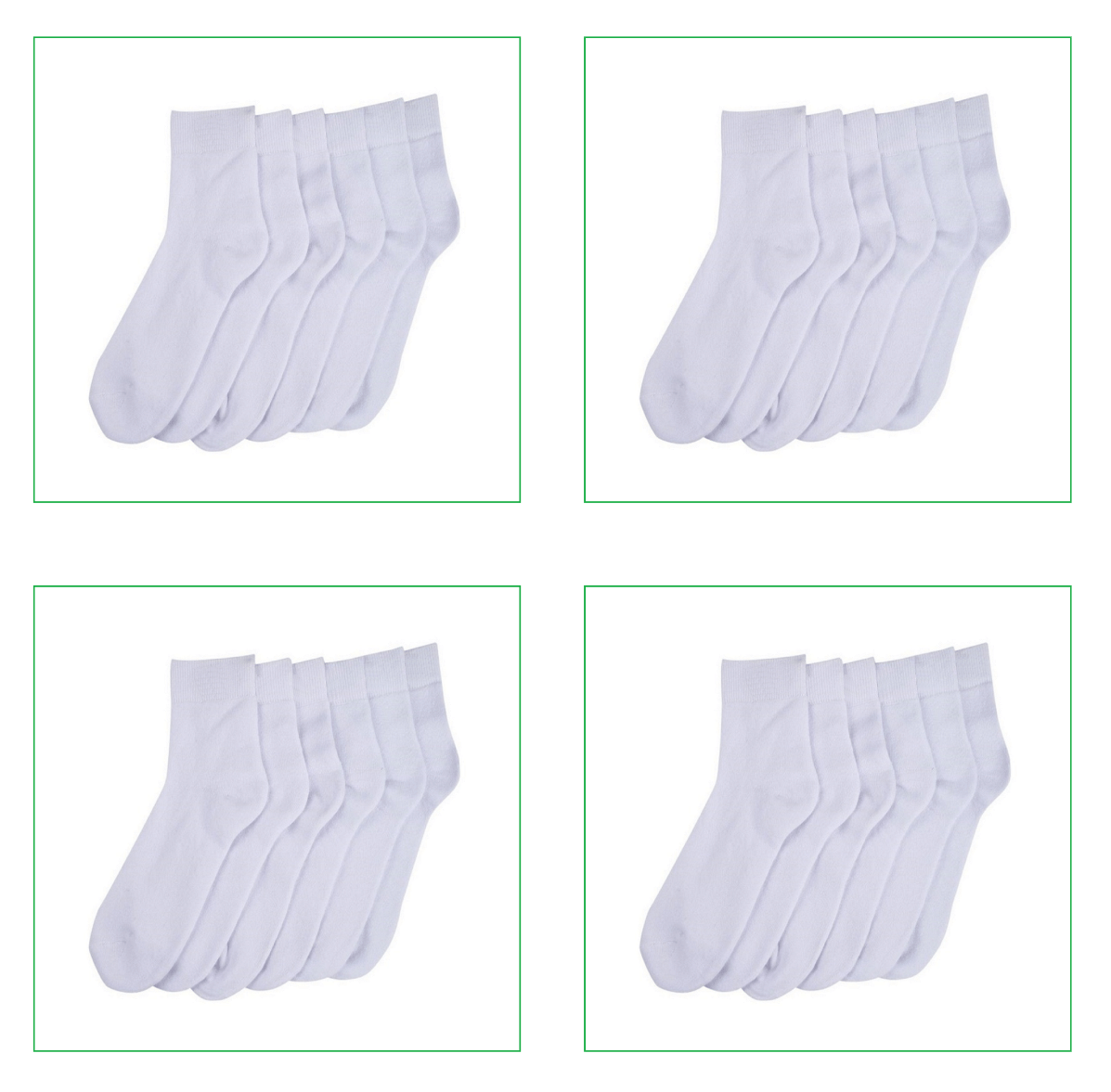     			Jiema Pack of 12 Men's Cotton Ankle Length Socks ( White )