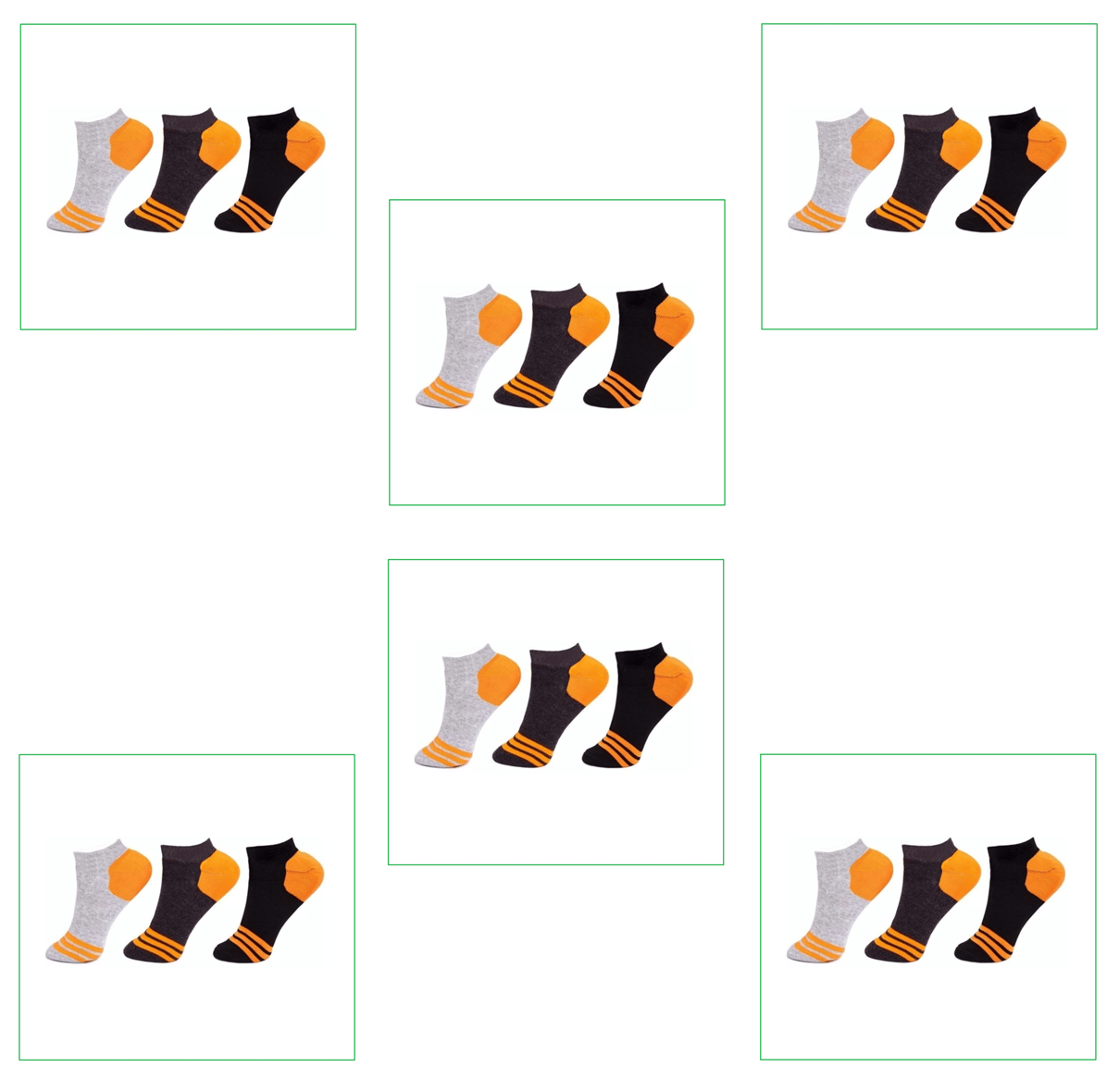 Jiema Pack of 18 Men's Cotton Ankle Length Socks ( Multicolor ) Jiema Pack of 18 Men's Cotton Ankle Length Socks ( Multicolor )