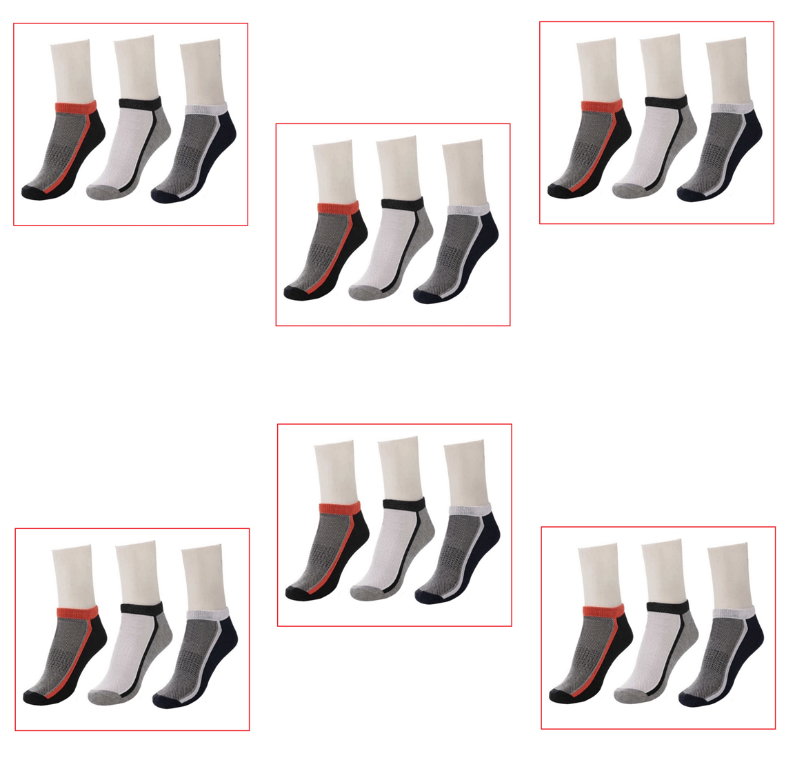     			Jiema Pack of 18 Men's Cotton Ankle Length Socks ( Multicolor )