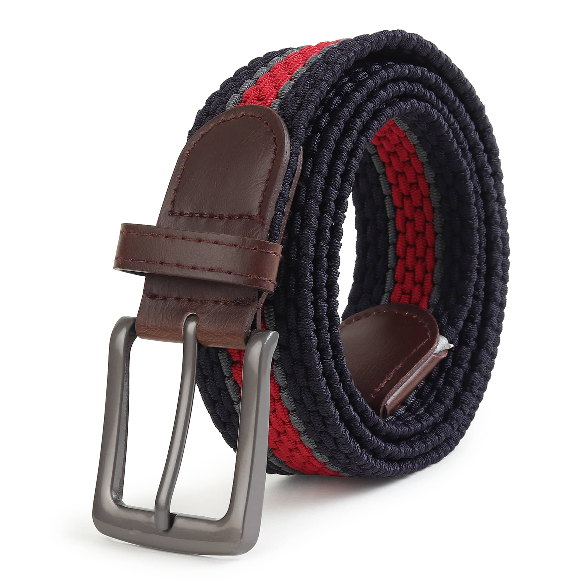     			Loopa - Multicolor Rubber Men's Casual Belt ( Pack of 1 )