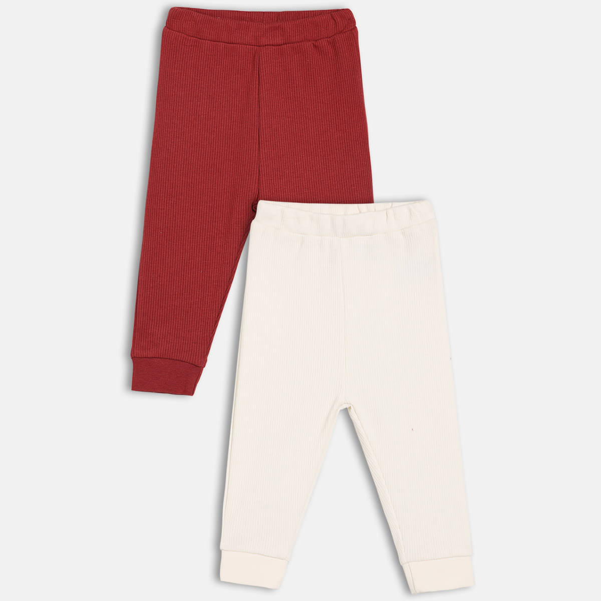     			MINI KLUB Pack of 2 Baby Girls Cotton Pants ( Red )