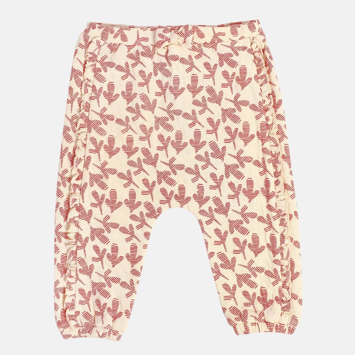 MINI KLUB Pack of 2 Baby Girls Cotton Pants ( Off White )     			MINI KLUB Pack of 2 Baby Girls Cotton Pants ( Off White )