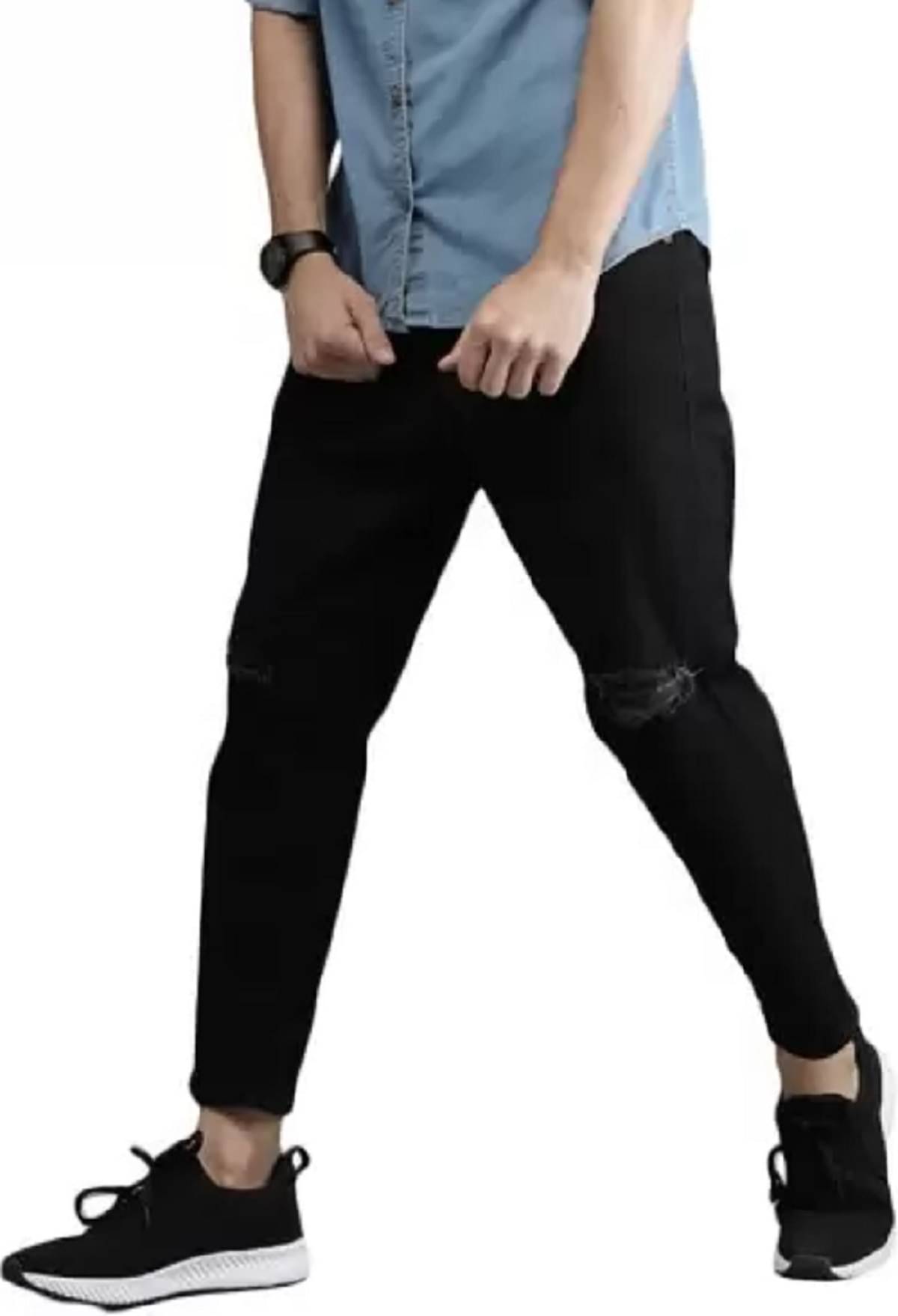 POKHINDA Slim Fit Basic Men's Jeans - Black ( Pack of 1 ) POKHINDA Slim Fit Basic Men's Jeans - Black ( Pack of 1 )