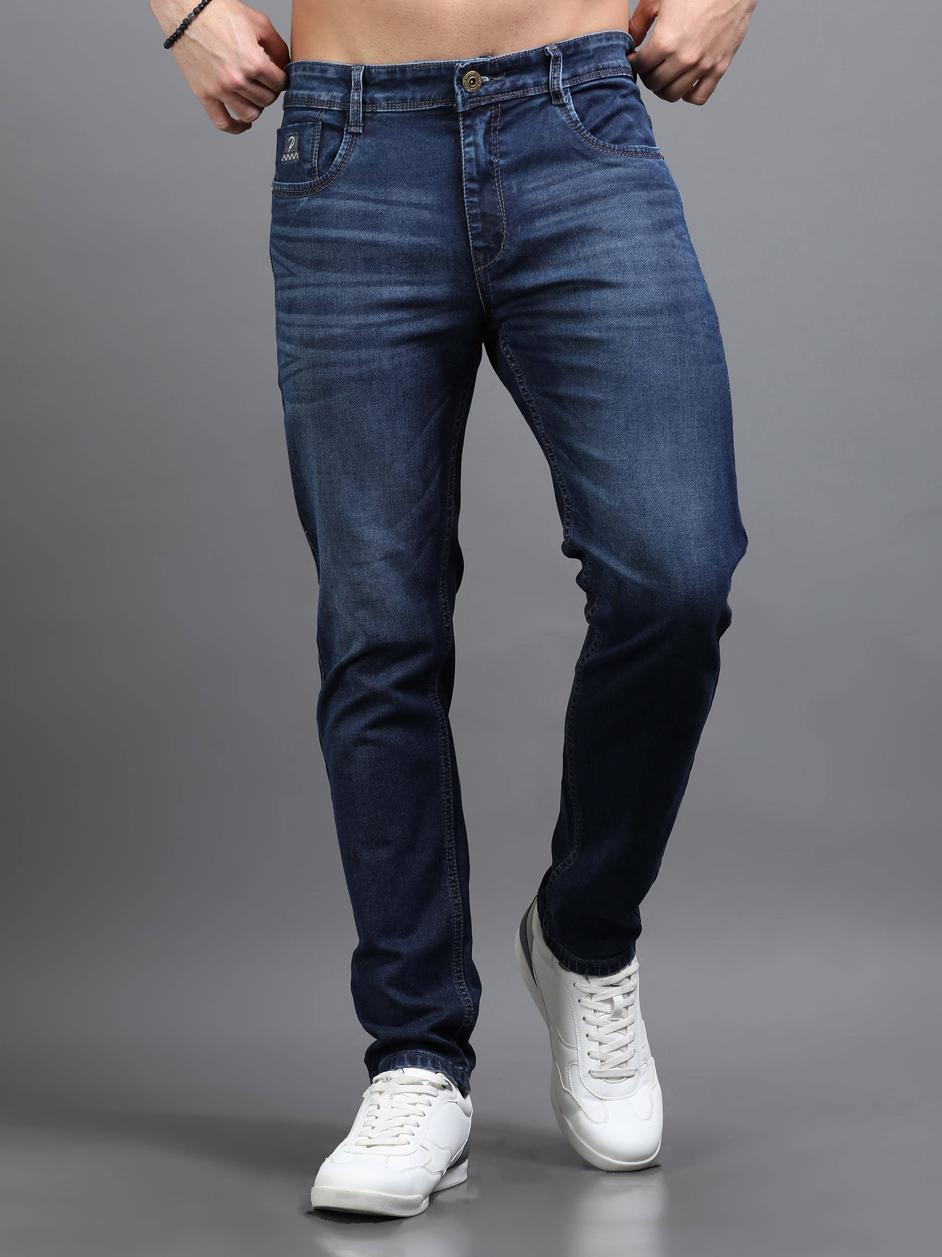     			Paul Street Regular Fit Basic Men's Jeans - Mid Blue ( Pack of 1 )