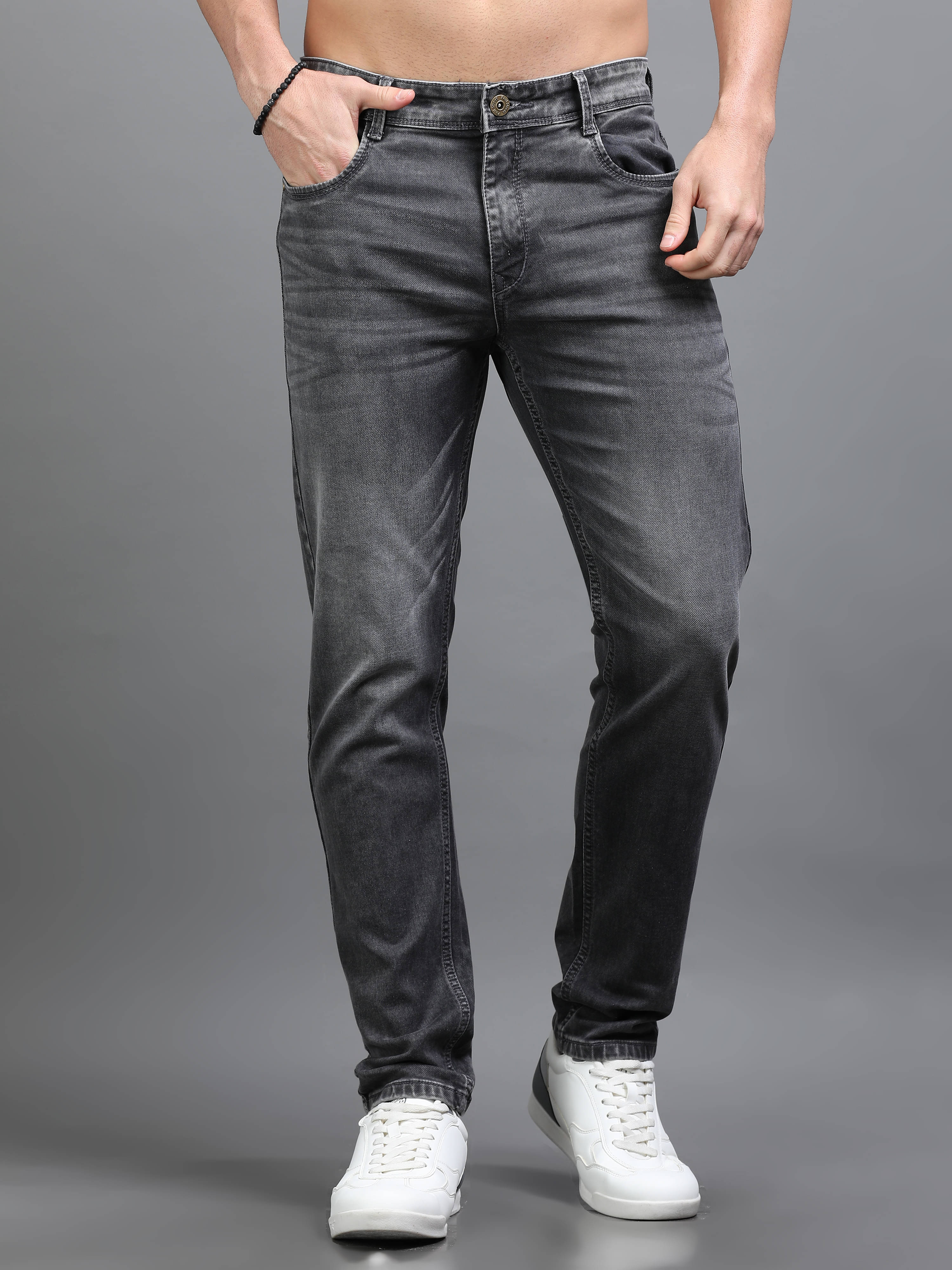 Paul Street Regular Fit Faded Men's Jeans - Charcoal ( Pack of 1 ) Paul Street Regular Fit Faded Men's Jeans - Charcoal ( Pack of 1 )