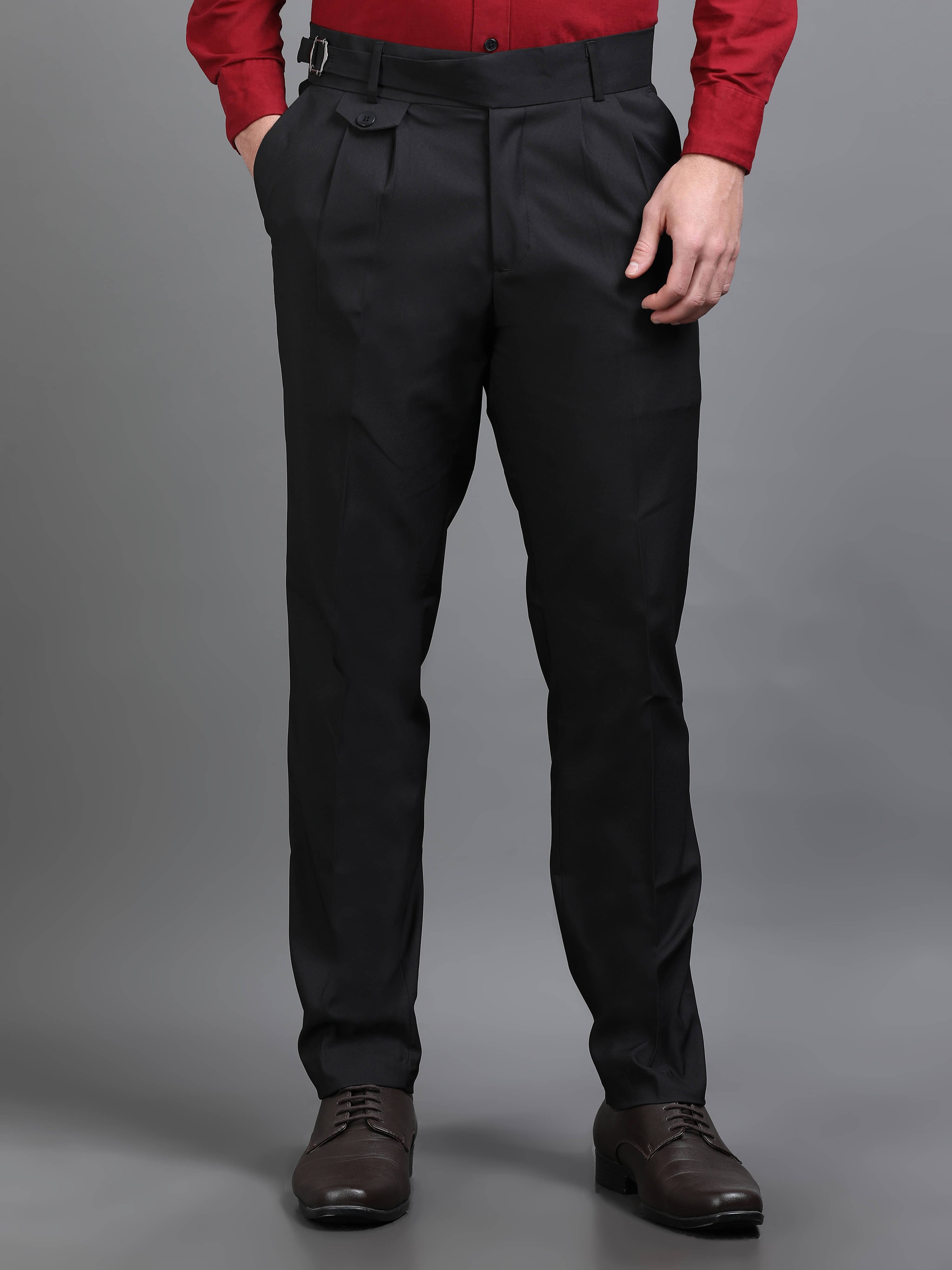     			Paul Street Regular Men's Formal Trouser - Black ( Pack of 1 )