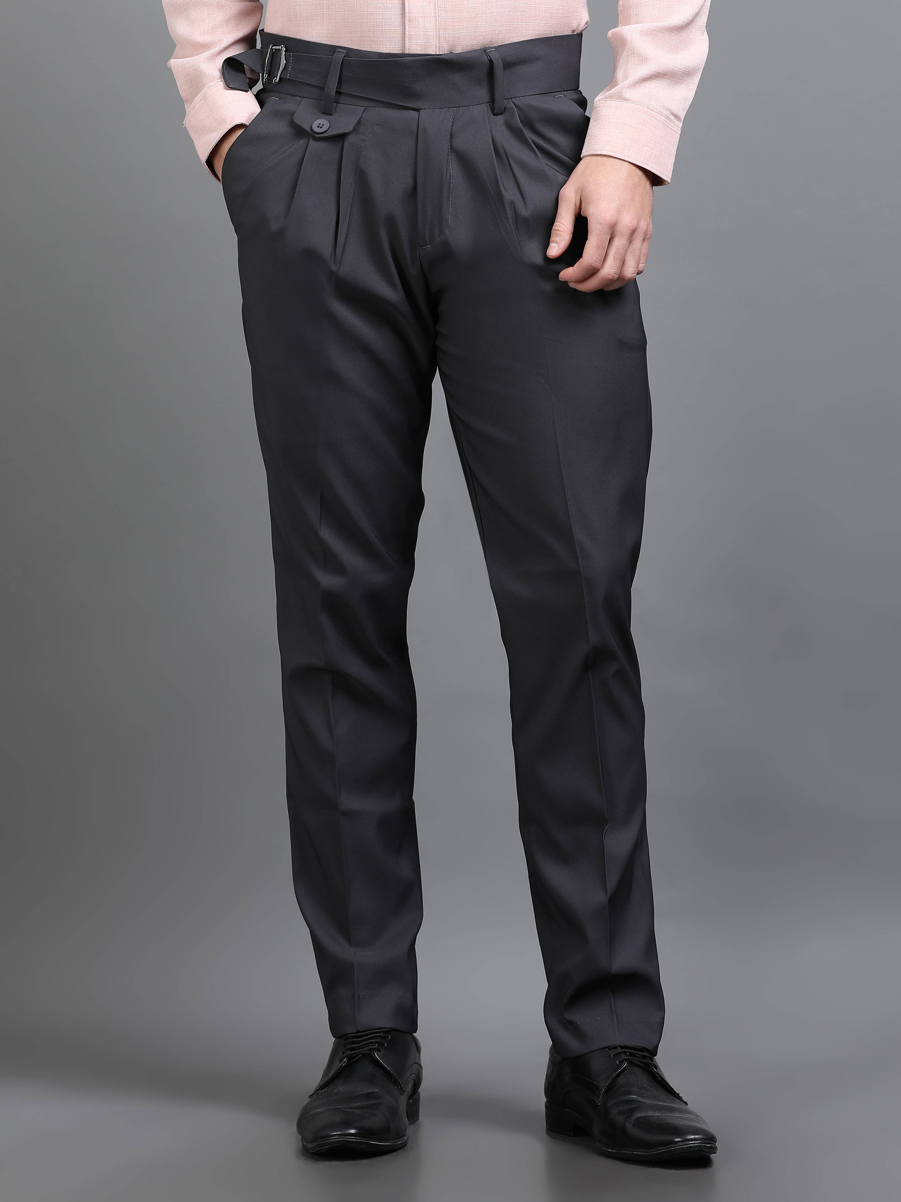     			Paul Street Regular Men's Formal Trouser - Charcoal ( Pack of 1 )