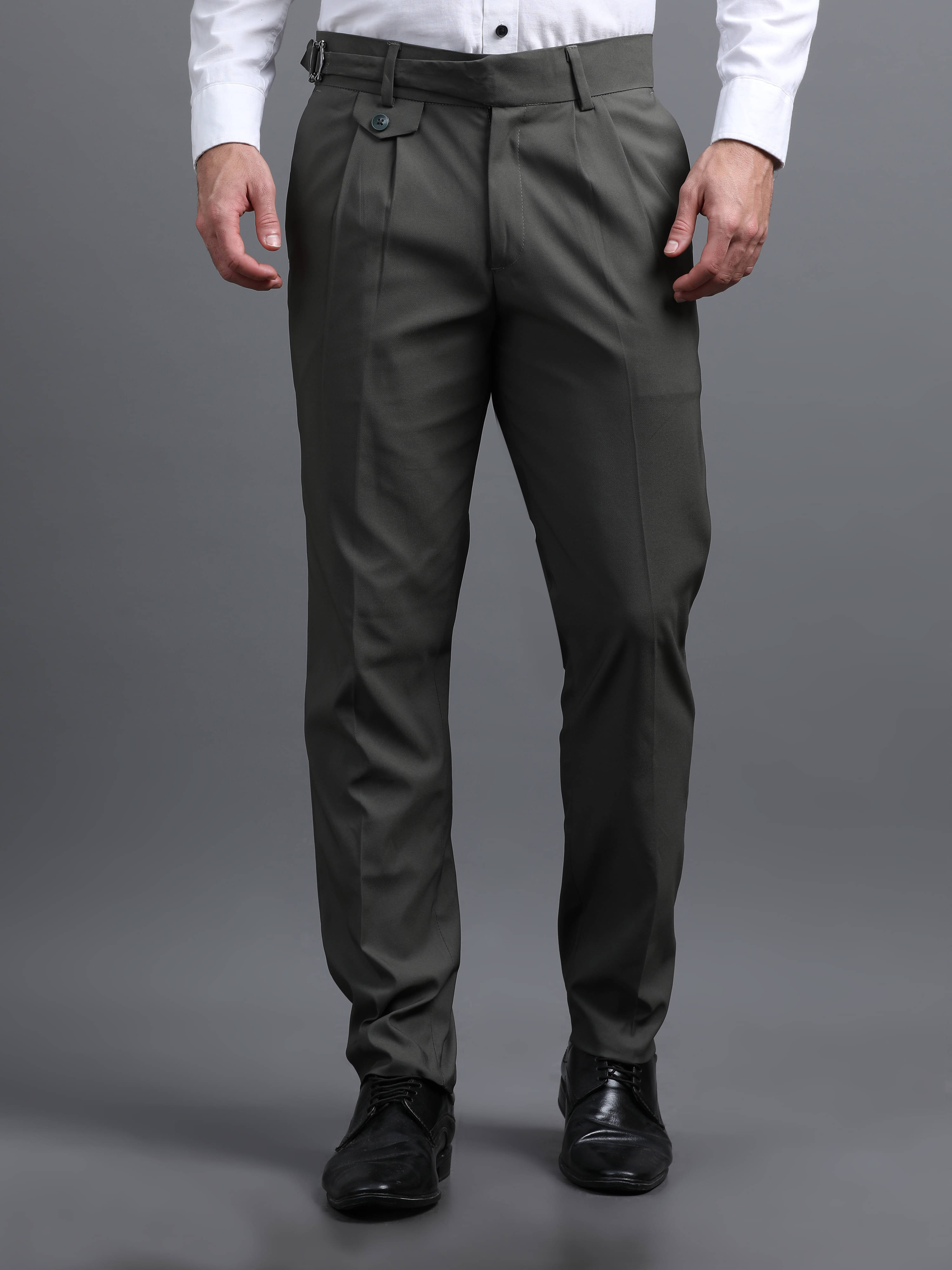     			Paul Street Regular Men's Formal Trouser - Olive Green ( Pack of 1 )