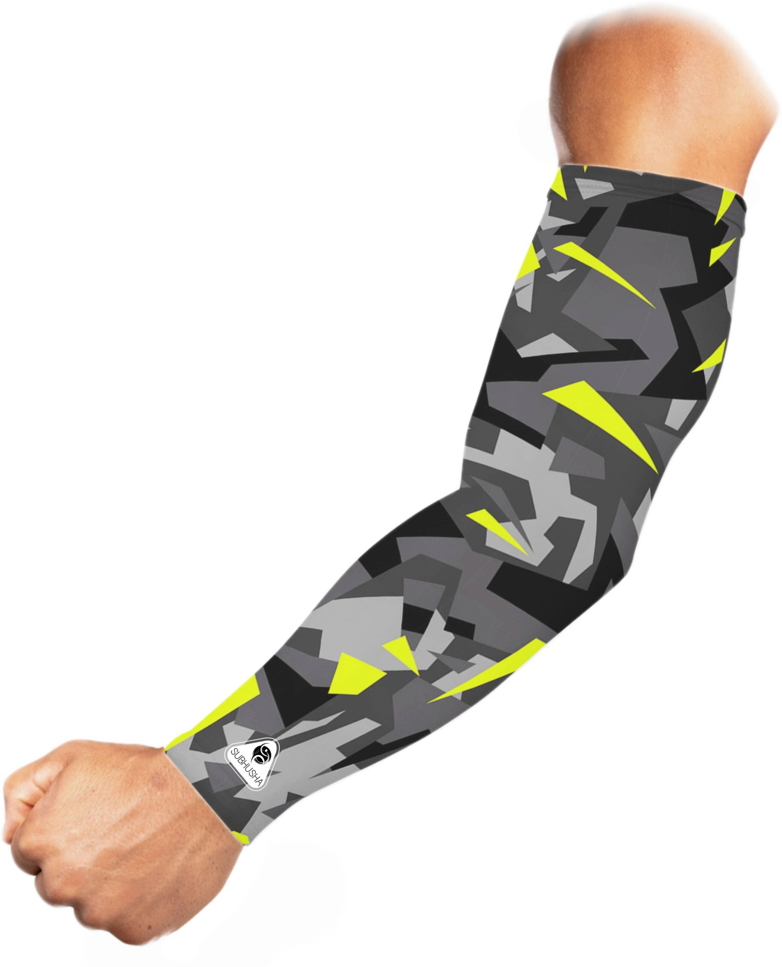     			SUBHUSHA Black Printed Riding Sleeves ( Single Set )