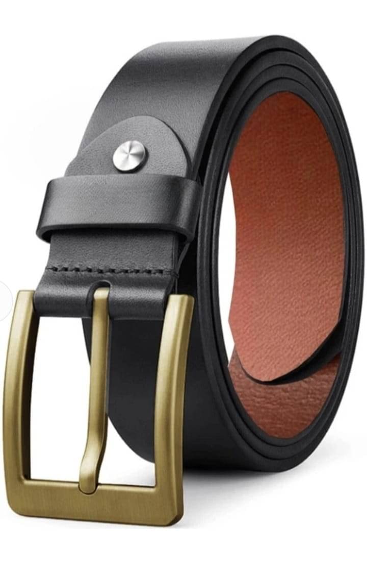     			SUNSHOPPING - Black 100% Leather Men's Formal Belt ( Pack of 1 )