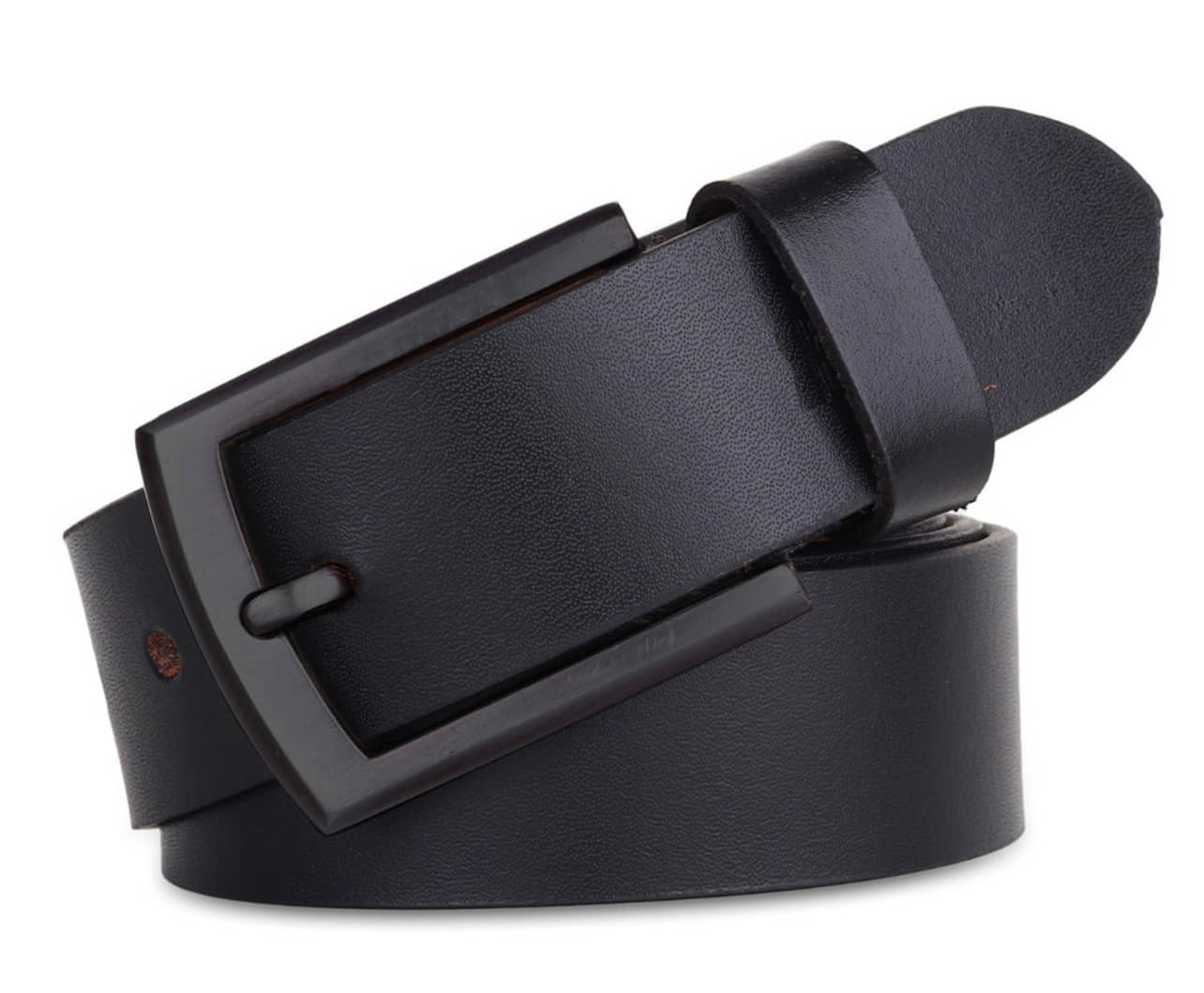SUNSHOPPING - Black 100% Leather Men's Formal Belt ( Pack of 1 )