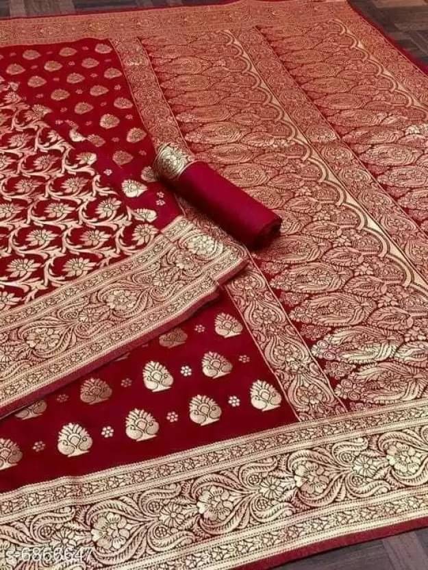 Suali Silk Woven Regular Saree With Unstitched Blouse Piece ( Maroon ) Suali Silk Woven Regular Saree With Unstitched Blouse Piece ( Maroon )