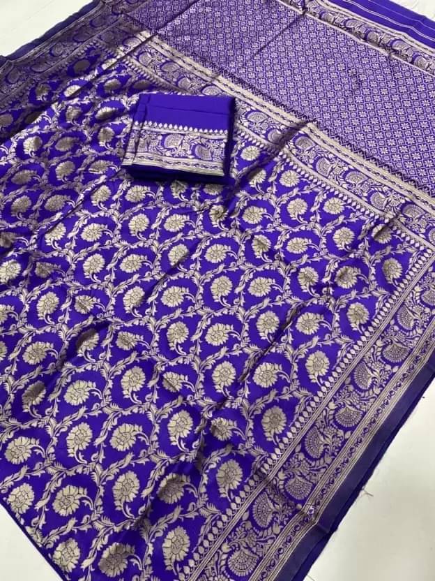 YUGAVEERAA Silk Woven Regular Saree With Unstitched Blouse Piece ( Purple ) YUGAVEERAA Silk Woven Regular Saree With Unstitched Blouse Piece ( Purple )