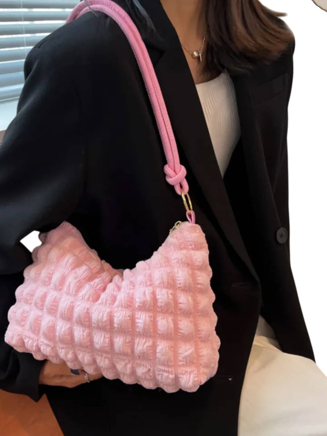     			gufrina Shoulder Bag Fabric Set of 1 ( Pink )
