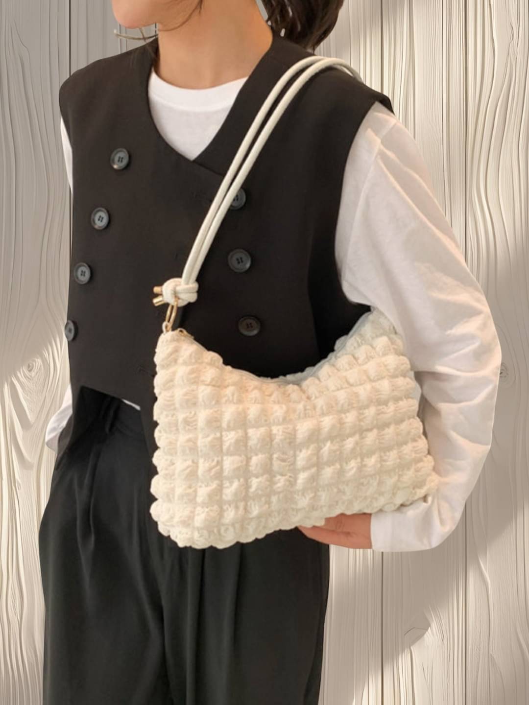     			gufrina Shoulder Bag Fabric Set of 1 ( White )