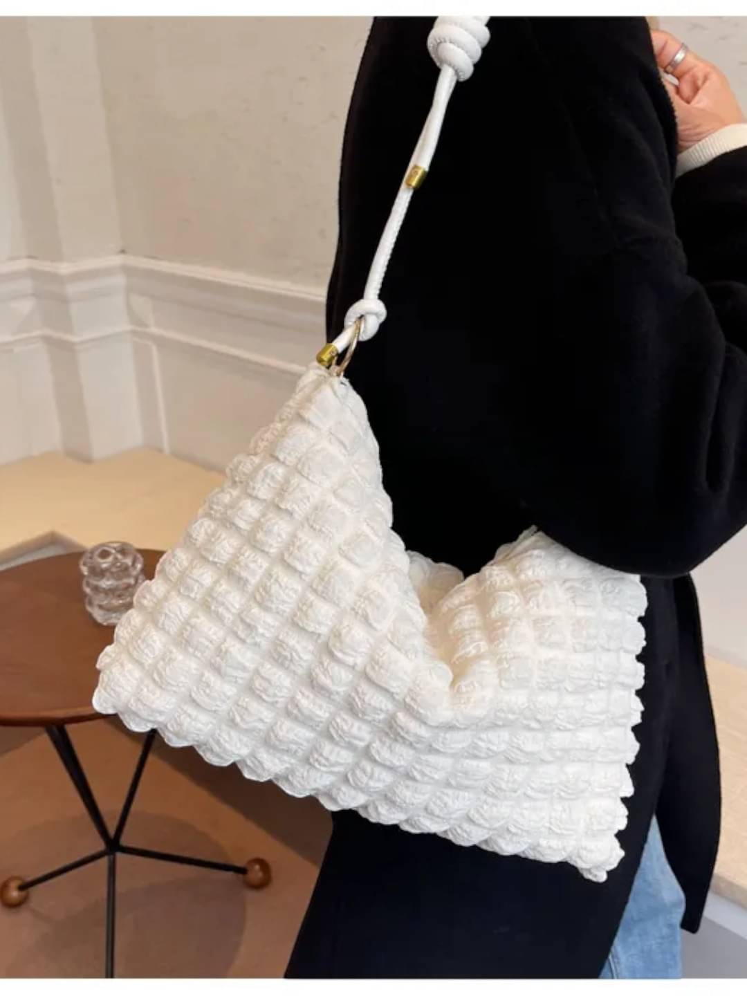     			gufrina Shoulder Bag Fabric Set of 1 ( White )