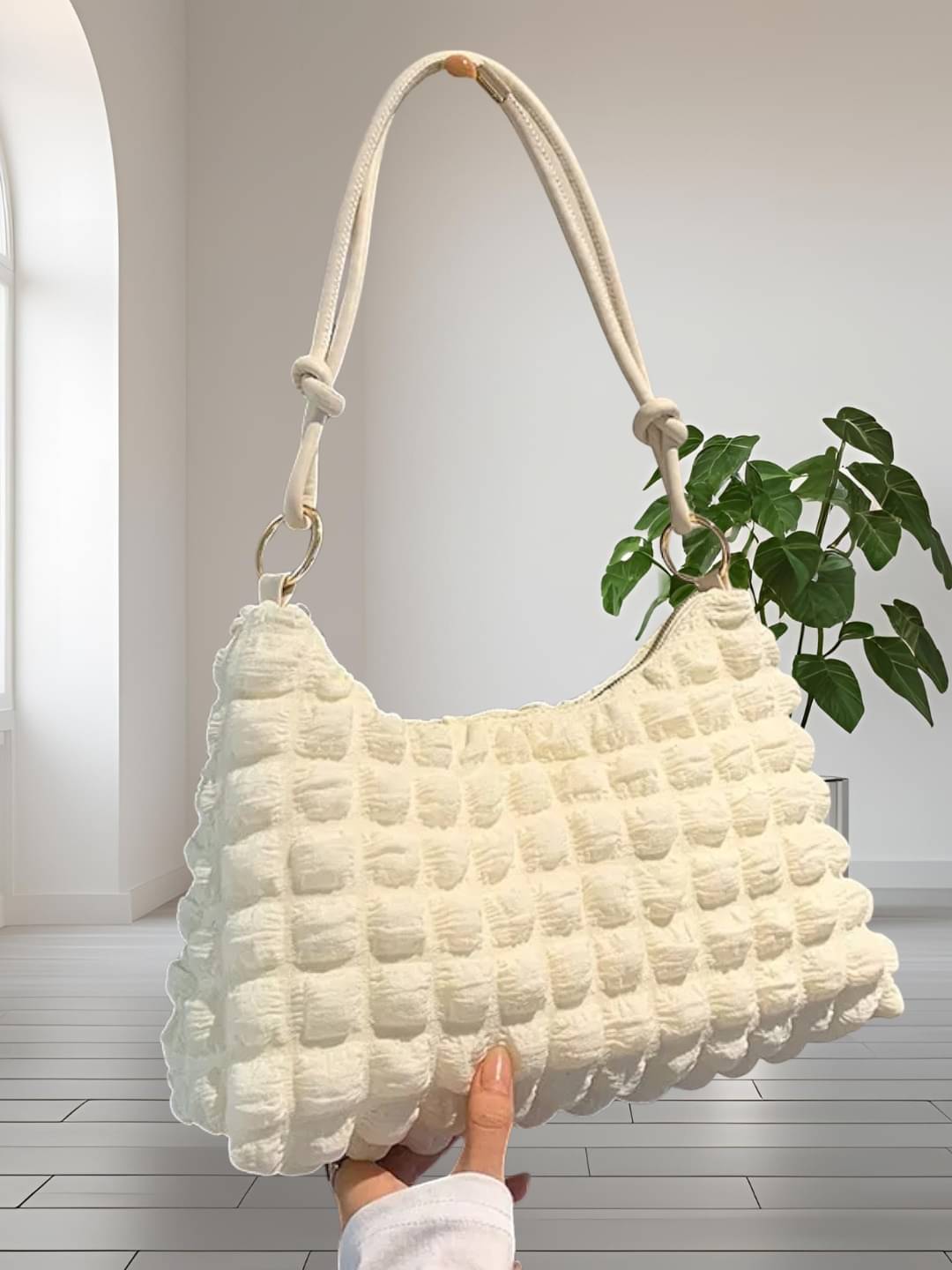     			gufrina Shoulder Bag Fabric Set of 1 ( White )