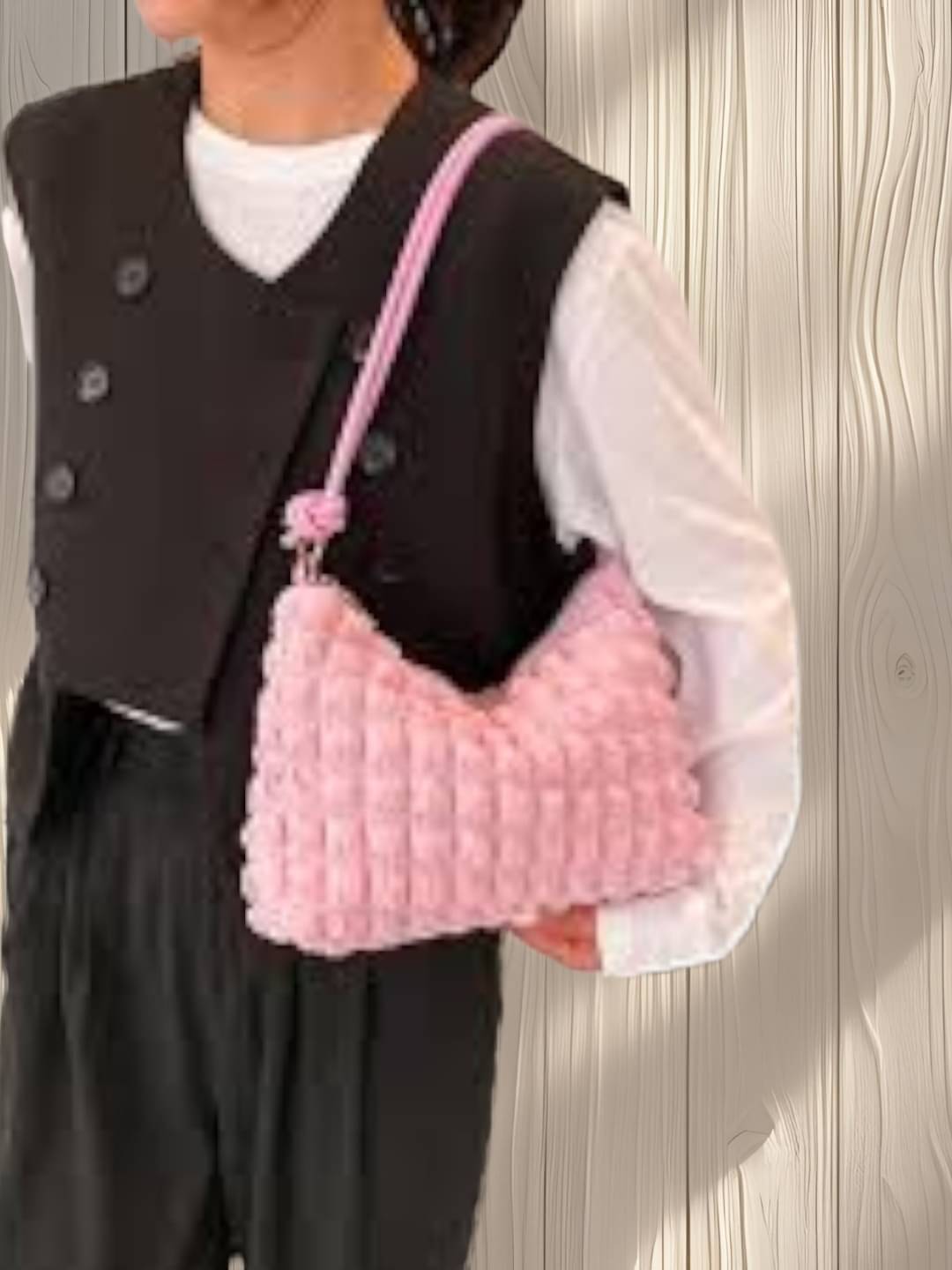     			gufrina Shoulder Bag Fabric Set of 1 ( Pink )