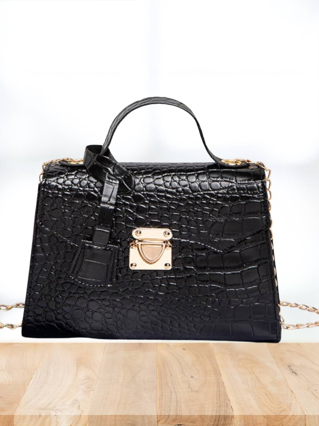     			gufrina Sling Bag PU Set of 1 ( Black )