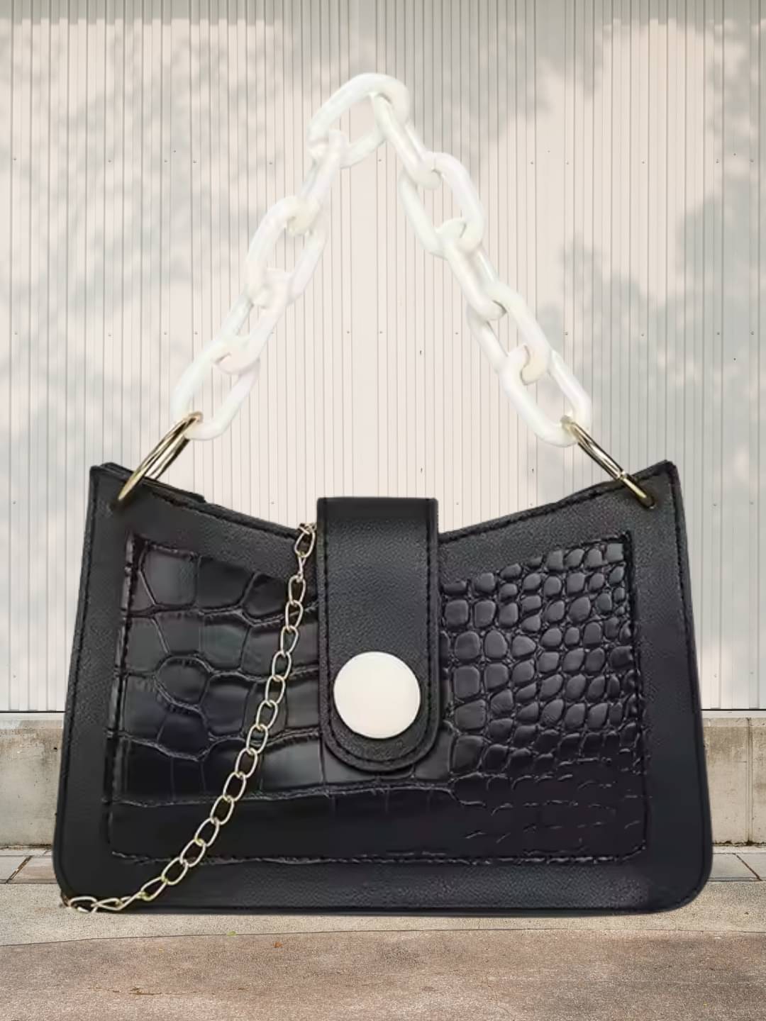     			gufrina Sling Bag PU Set of 1 ( Black )