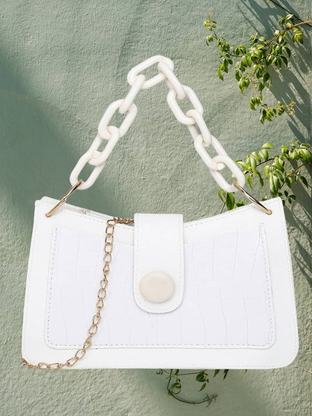     			gufrina Sling Bag PU Set of 1 ( White )