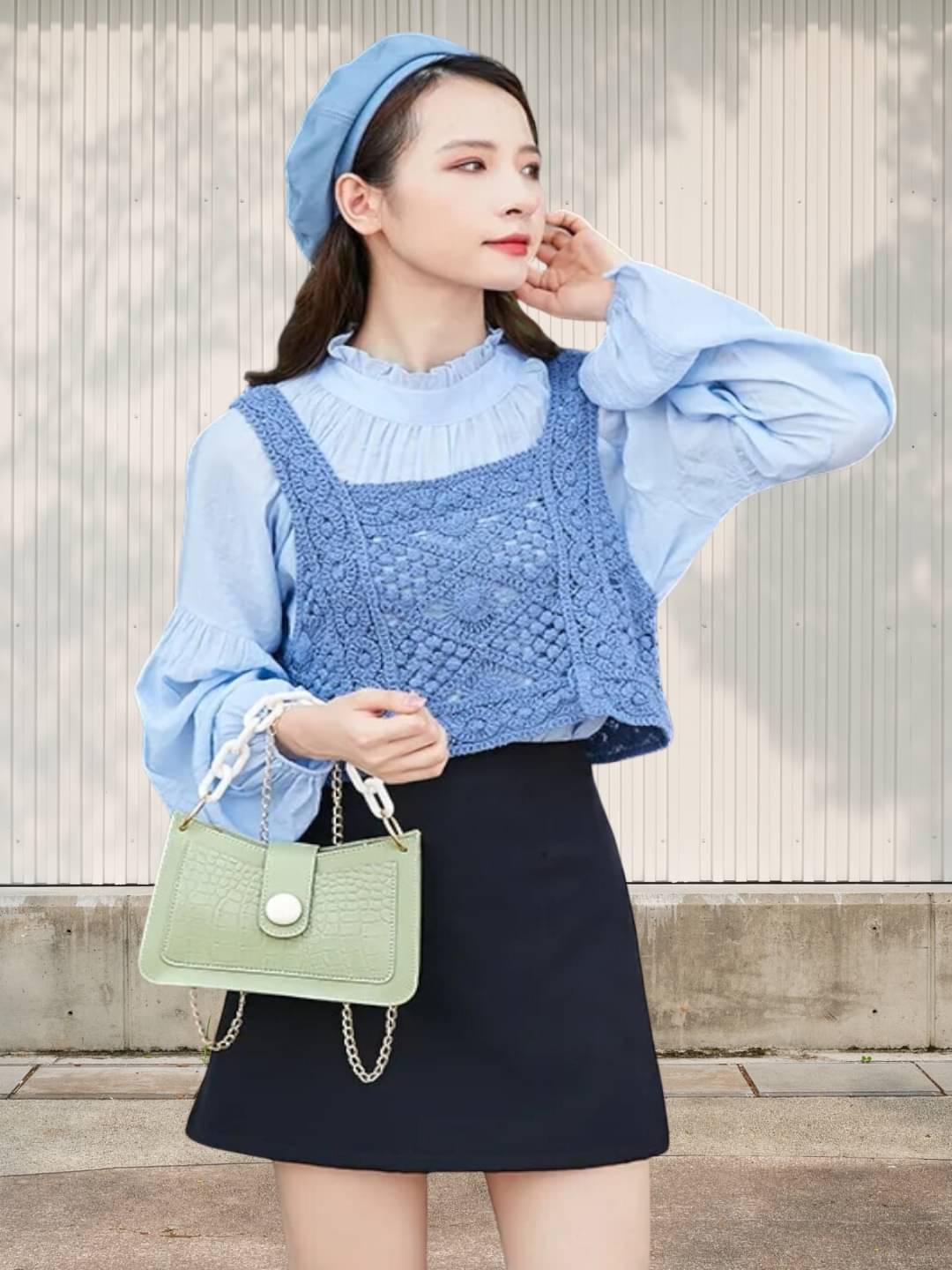     			gufrina Sling Bag PU Set of 1 ( Green )